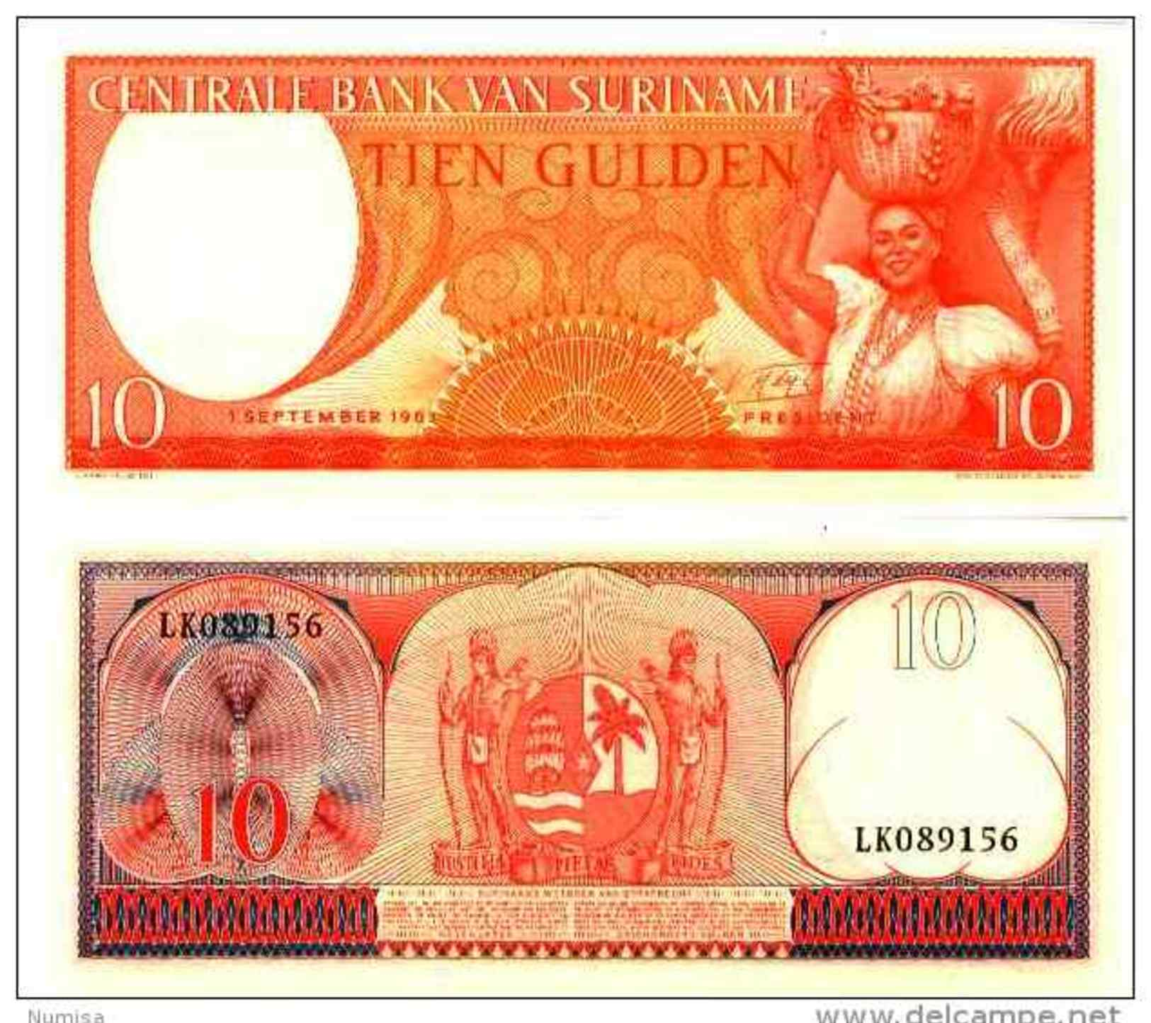 Suriname 10 GULDEN Pick 121 NEUF - Surinam