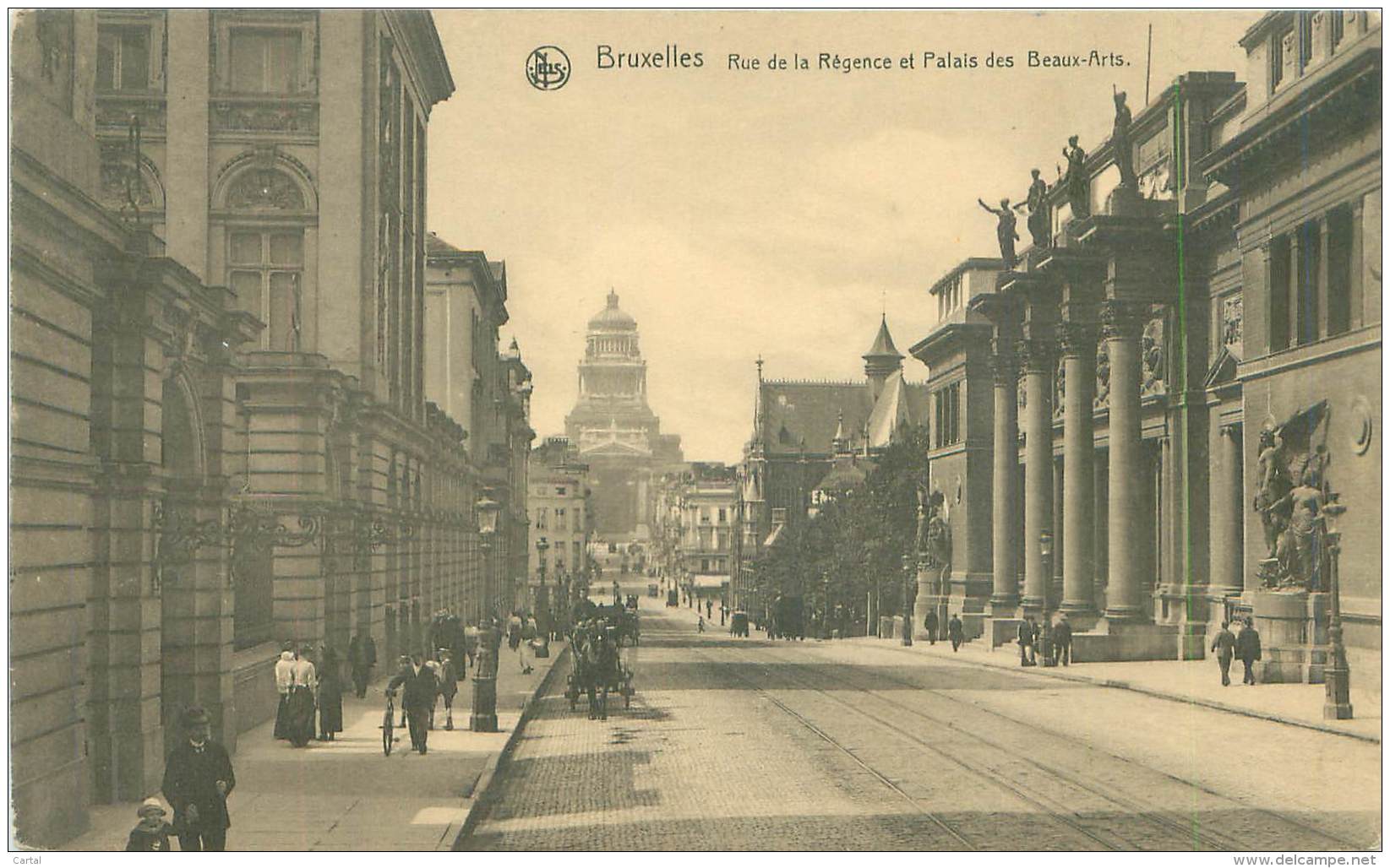 BRUXELLES - Rue De La Régence Et Palais Des Beaux-Arts - Lanen, Boulevards