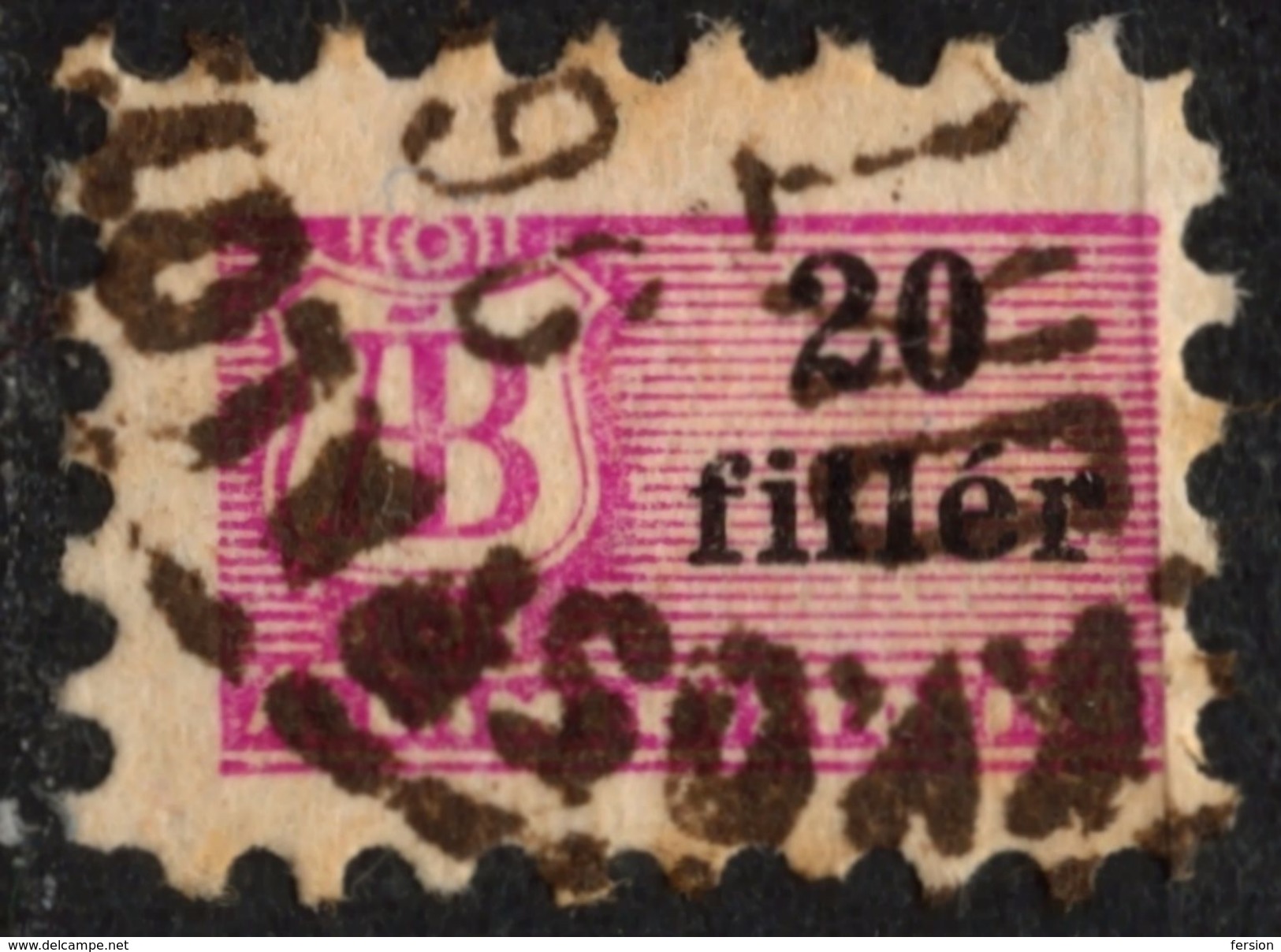 1960's Hungary - Railway Train - Travel Insurance REVENUE Tax Stamp - Used - 20 F - Revenue Stamps