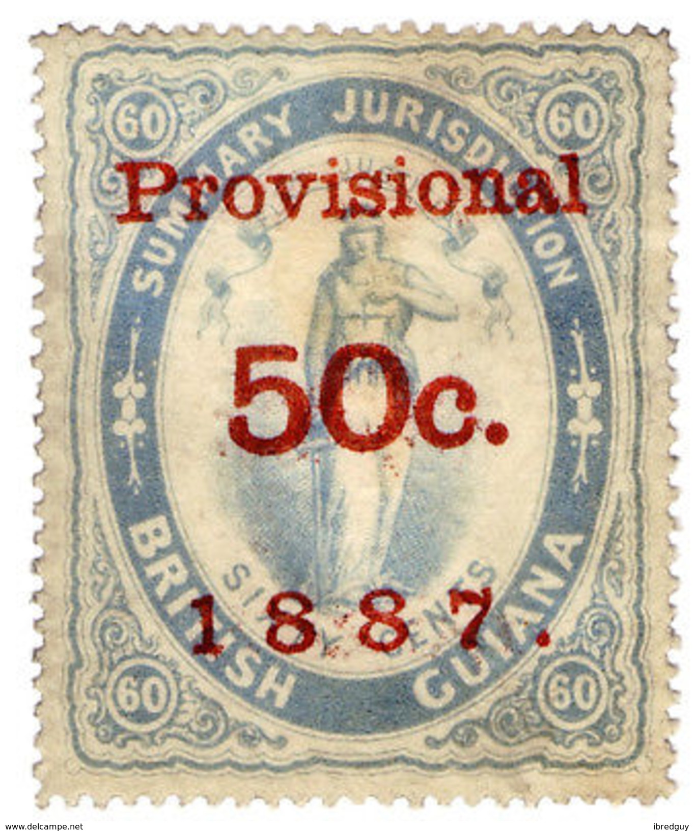 (I.B) British Guiana Revenue : Summary Jurisdiction 50c On 60c OP - British Guiana (...-1966)