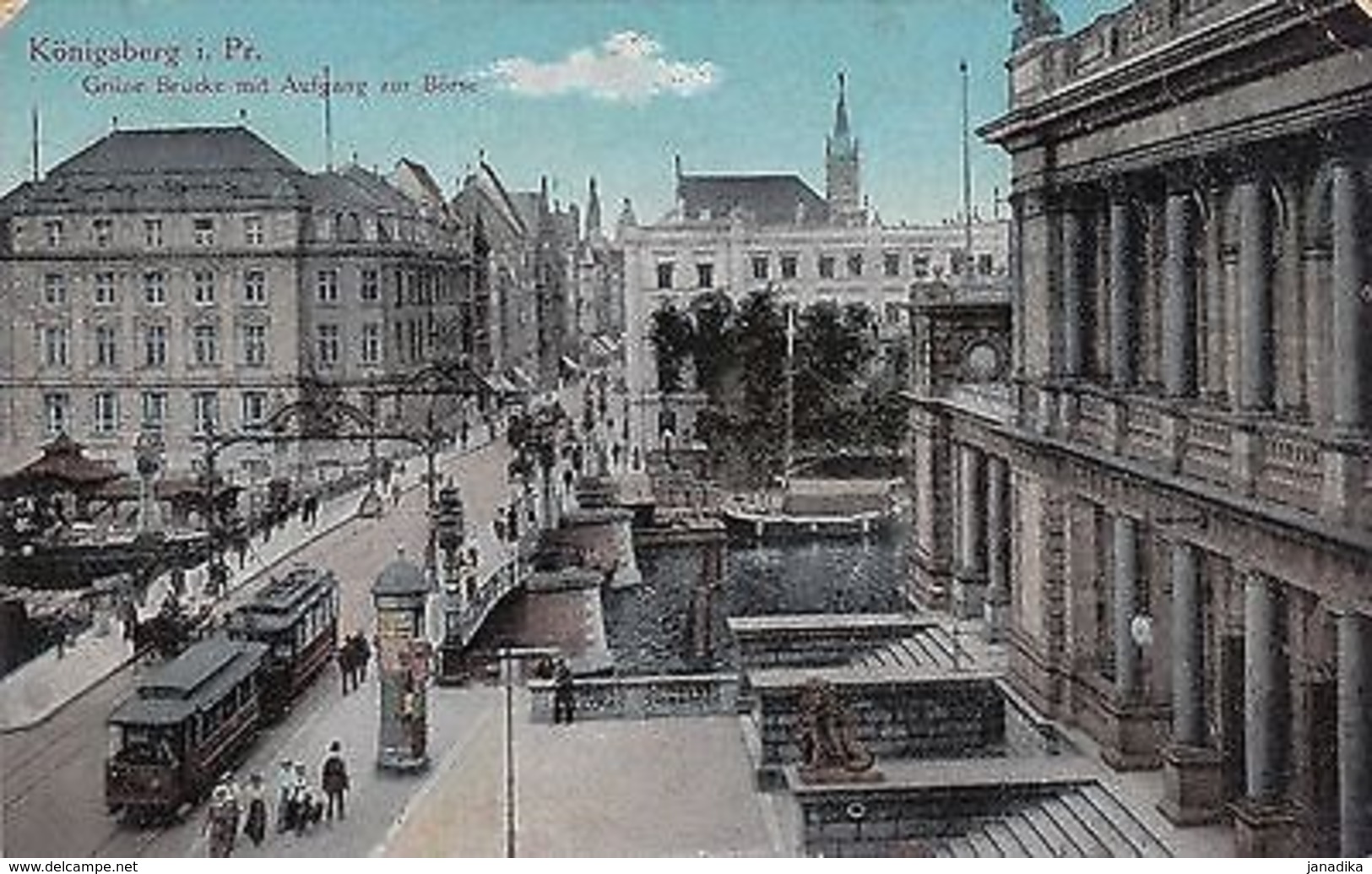 O 285 -  Königsberg, Grüne Brücke Mit Aufgang Zur Börse, Feldpost 1916 Gelaufen - Ostpreussen