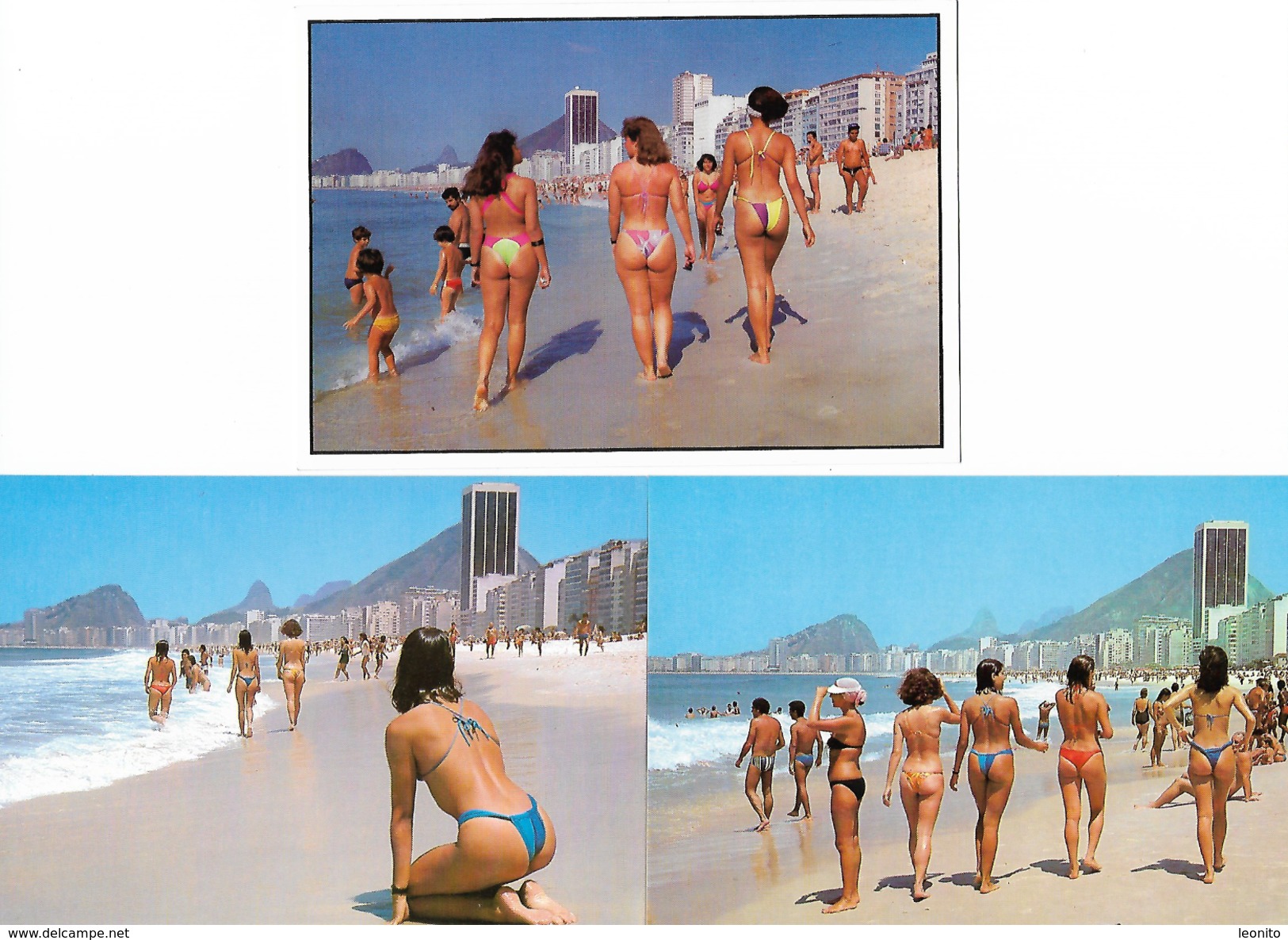 BRASIL Rio De Janeiro Copacabana Beach GIRLS Garotas De Tanga 3 Cards - Rio De Janeiro