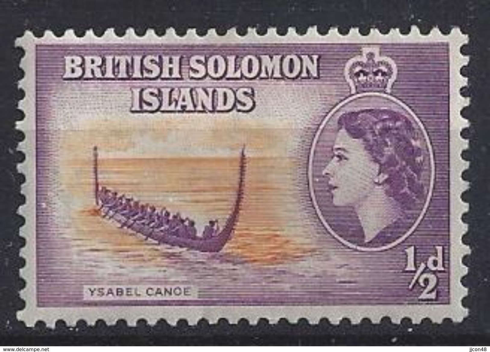British Solomon Islands 1956   QE II  1/2d (*) MH - Islas Salomón (...-1978)