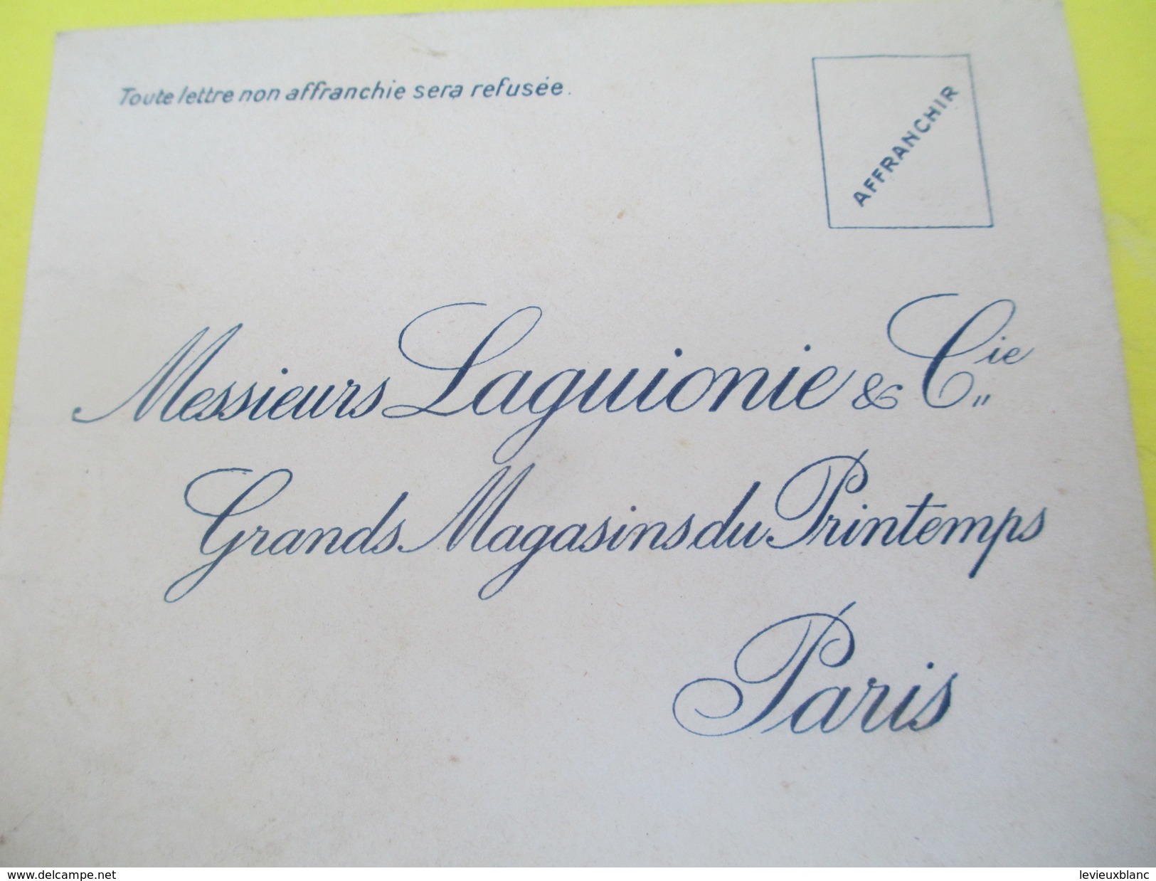 Enveloppe Commerciale/La Guionie & Cie/Grands Magasins Du Printemps/Paris /Vers 1910-1920   CAC73 - Droguerie & Parfumerie