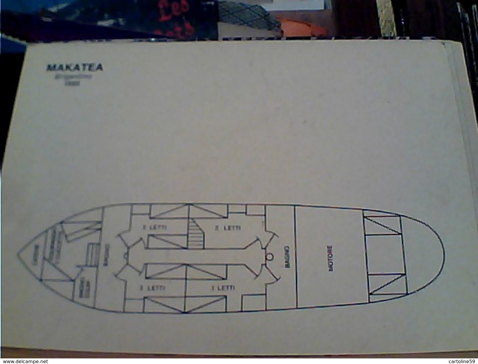 Card NAVE SHIP  INTERNO E PROGETTO  BRIGANTINO MAKATEA 1888  N1975 GI17526 - Altri & Non Classificati