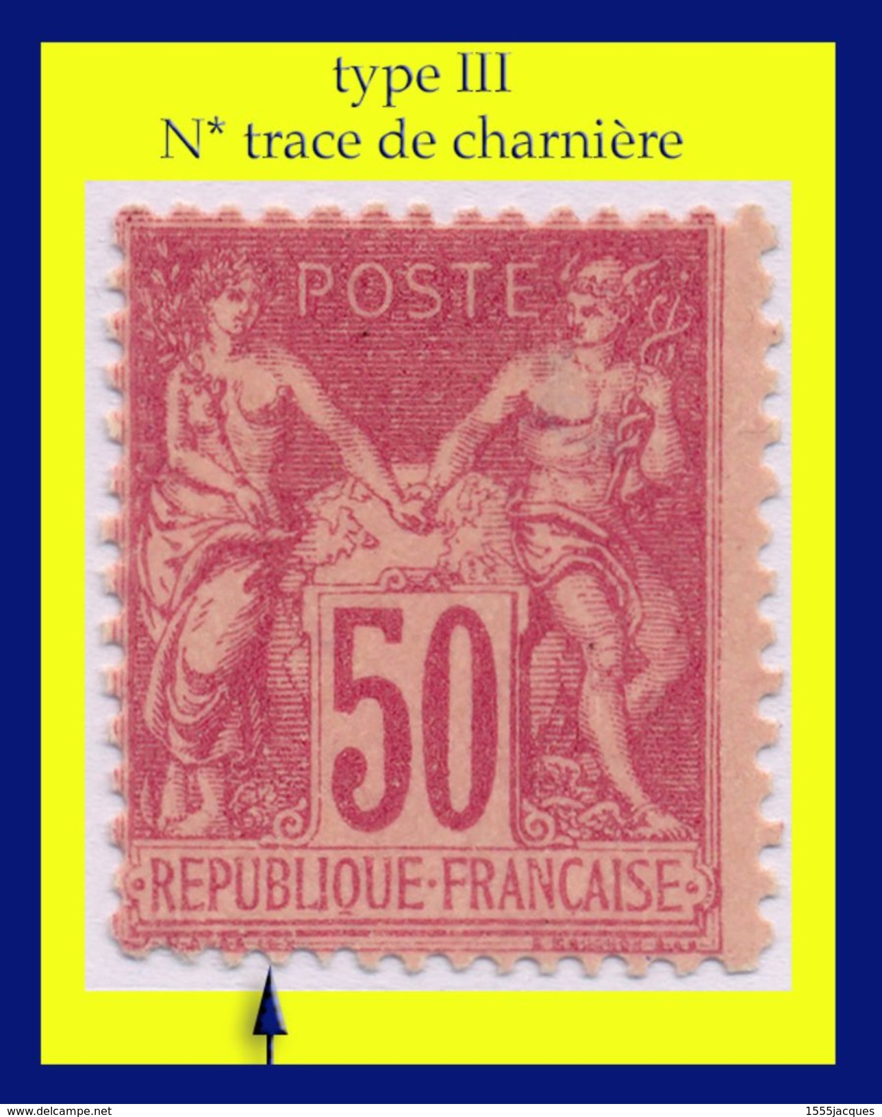 N° 104 GROUPE ALLÉGORIQUE SAGE TYPE III 1898 - N* TRACE DE CHARNIÈRE (VOIR VERSO) - - 1898-1900 Sage (Type III)