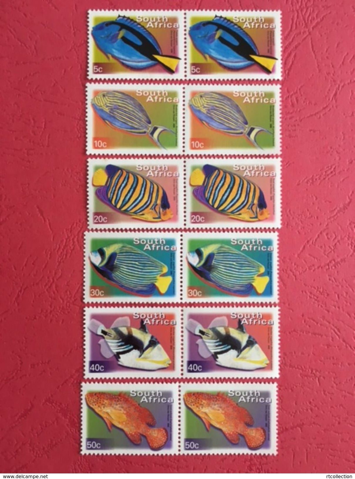 South Africa 2000 - 6 Pair Of 12 Fishes Fish Animals Marine Life Sealife Nature Fauna Stamps MNH SG 1205-1210 - Neufs