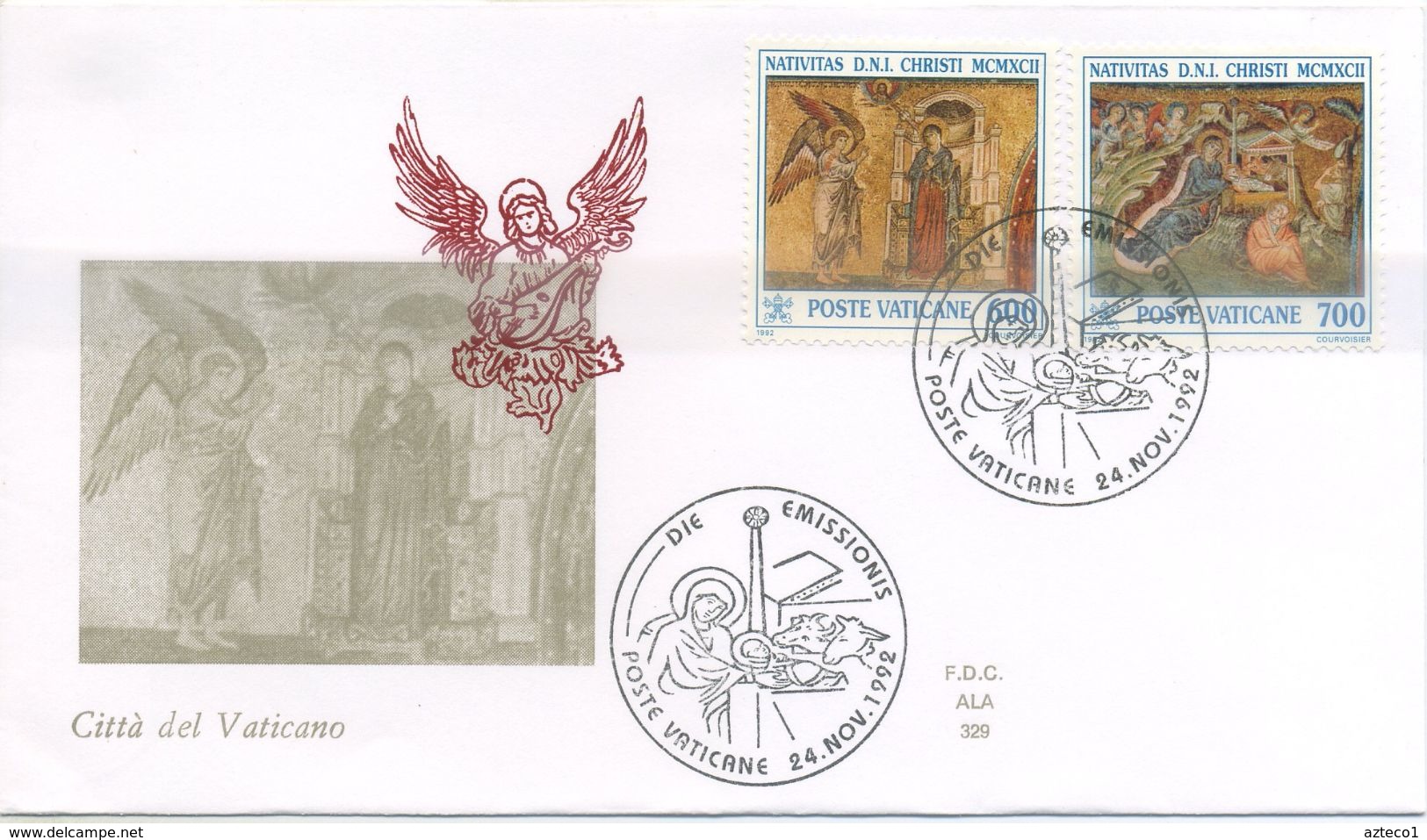 VATICANO - FDC  ALA 1992 - NATALE - ARTE - FDC