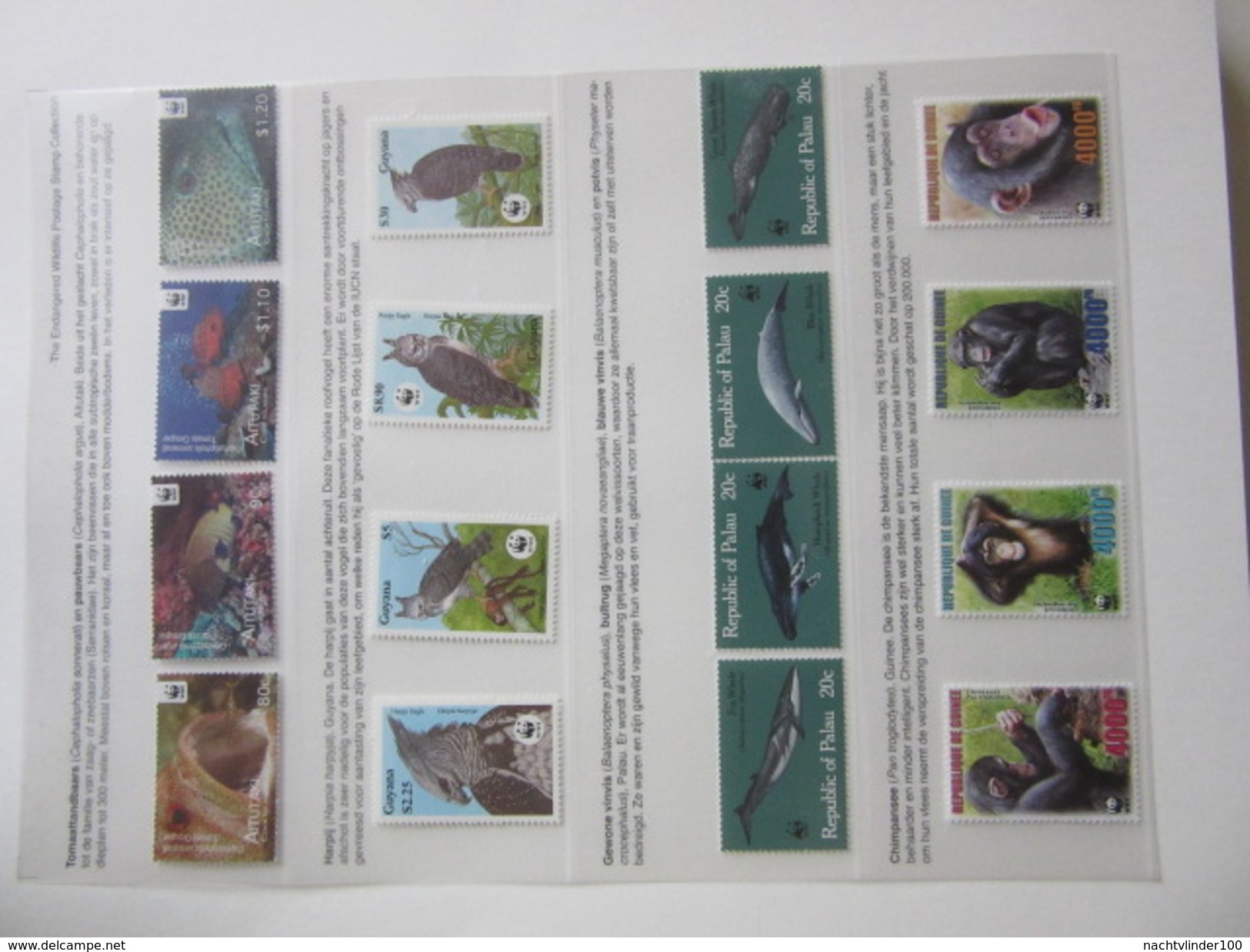 FAUNA 375 Sets Of WWF AND ENDANGERED WILDLIFE COLLECTION IN 3 NICE ALBUMS ! Ndw PF/MNH - Vlinders