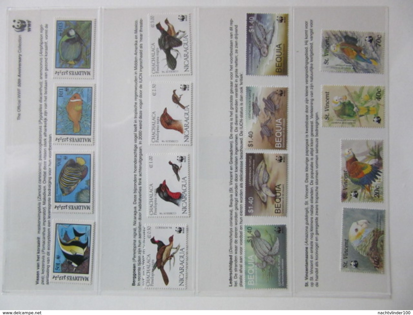 FAUNA 375 sets of WWF AND ENDANGERED WILDLIFE COLLECTION IN 3 NICE ALBUMS ! Ndw PF/MNH