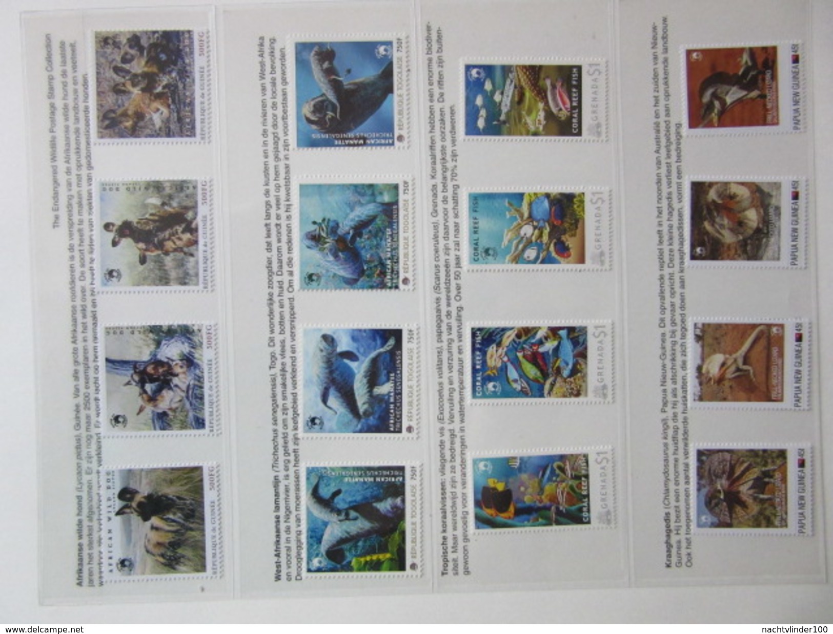 FAUNA 375 sets of WWF AND ENDANGERED WILDLIFE COLLECTION IN 3 NICE ALBUMS ! Ndw PF/MNH