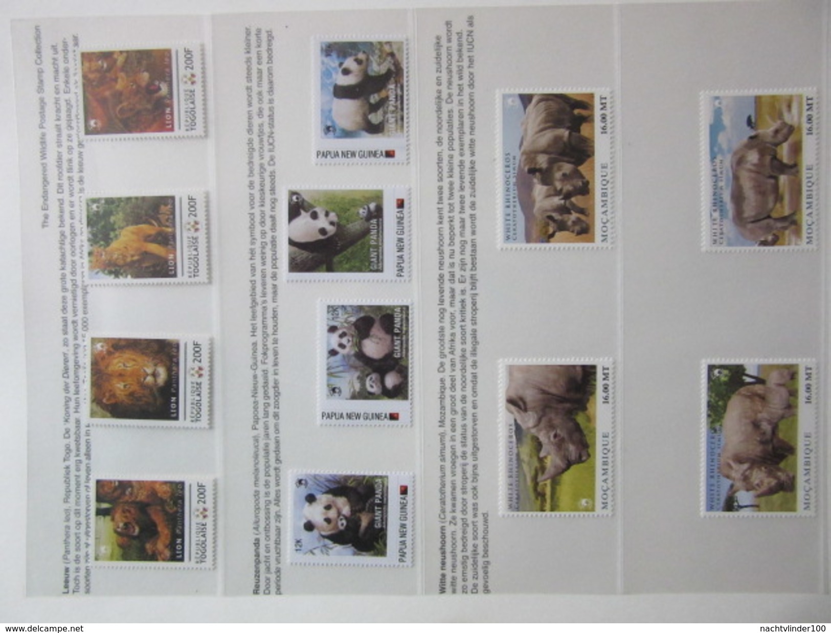 FAUNA 375 sets of WWF AND ENDANGERED WILDLIFE COLLECTION IN 3 NICE ALBUMS ! Ndw PF/MNH