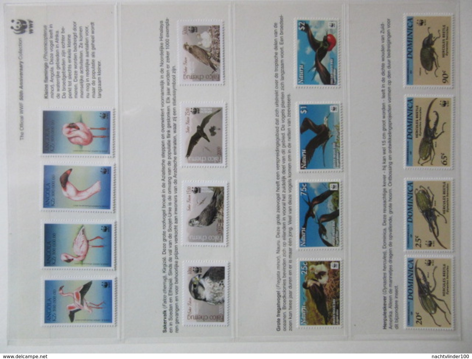 FAUNA 375 sets of WWF AND ENDANGERED WILDLIFE COLLECTION IN 3 NICE ALBUMS ! Ndw PF/MNH