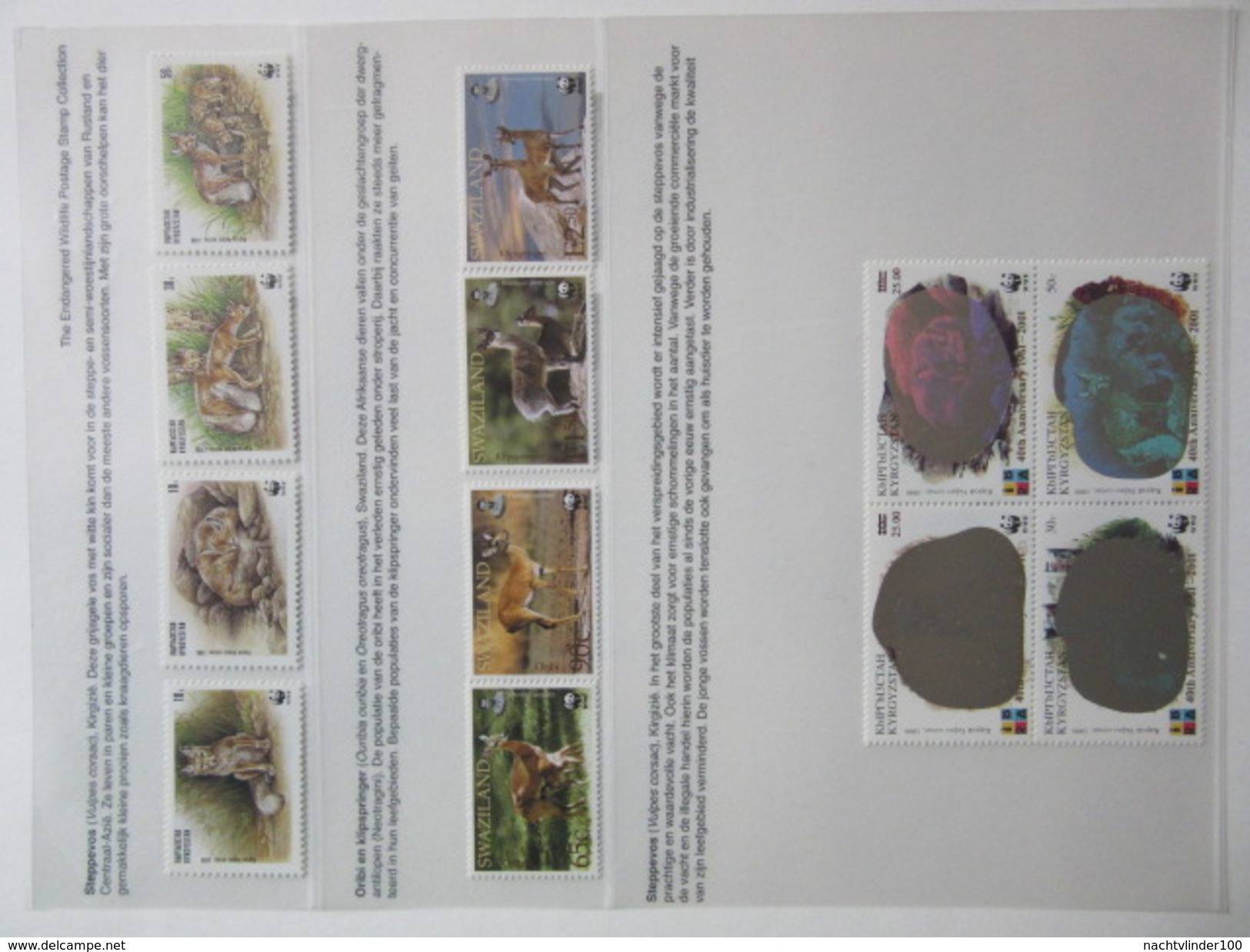 FAUNA 375 sets of WWF AND ENDANGERED WILDLIFE COLLECTION IN 3 NICE ALBUMS ! Ndw PF/MNH