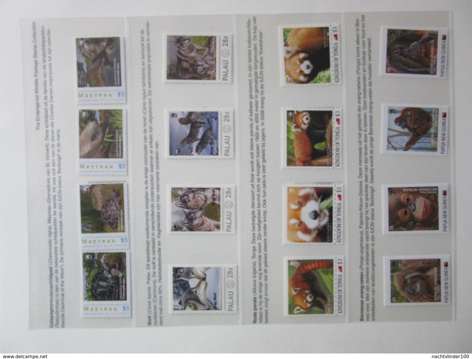 FAUNA 375 sets of WWF AND ENDANGERED WILDLIFE COLLECTION IN 3 NICE ALBUMS ! Ndw PF/MNH