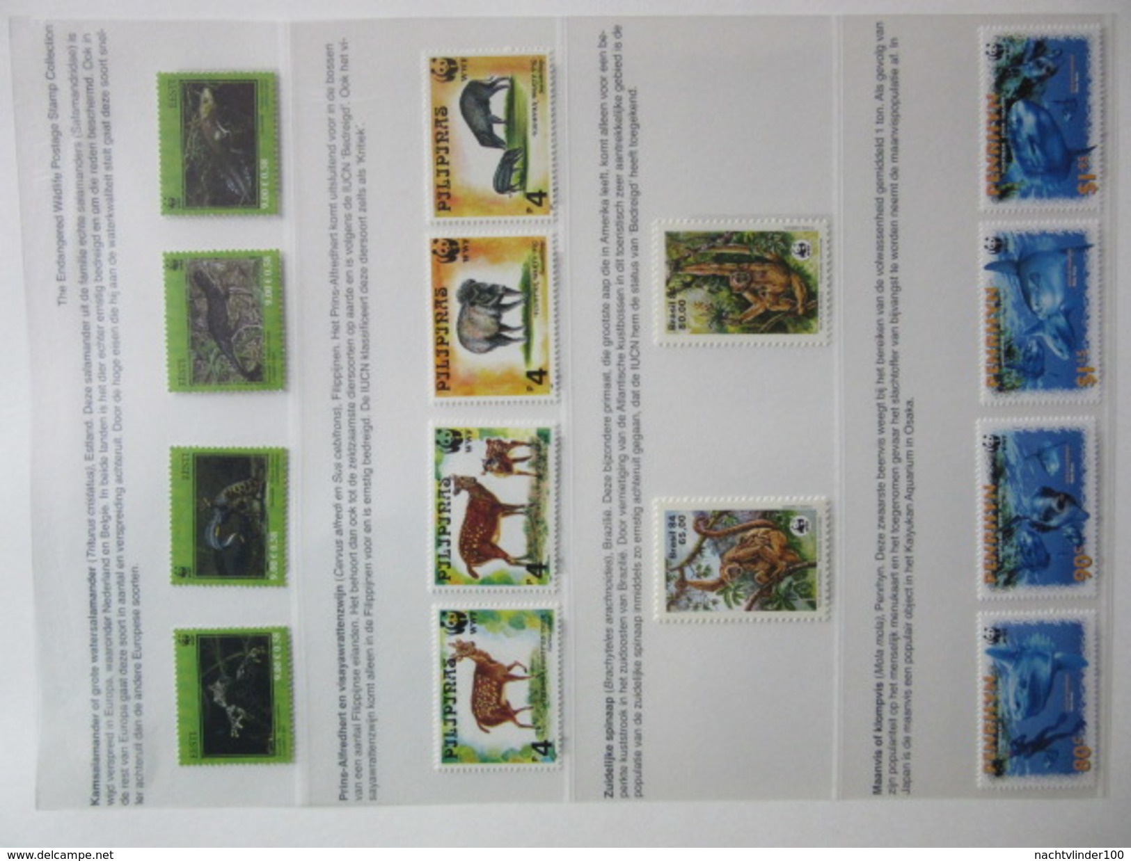 FAUNA 375 sets of WWF AND ENDANGERED WILDLIFE COLLECTION IN 3 NICE ALBUMS ! Ndw PF/MNH