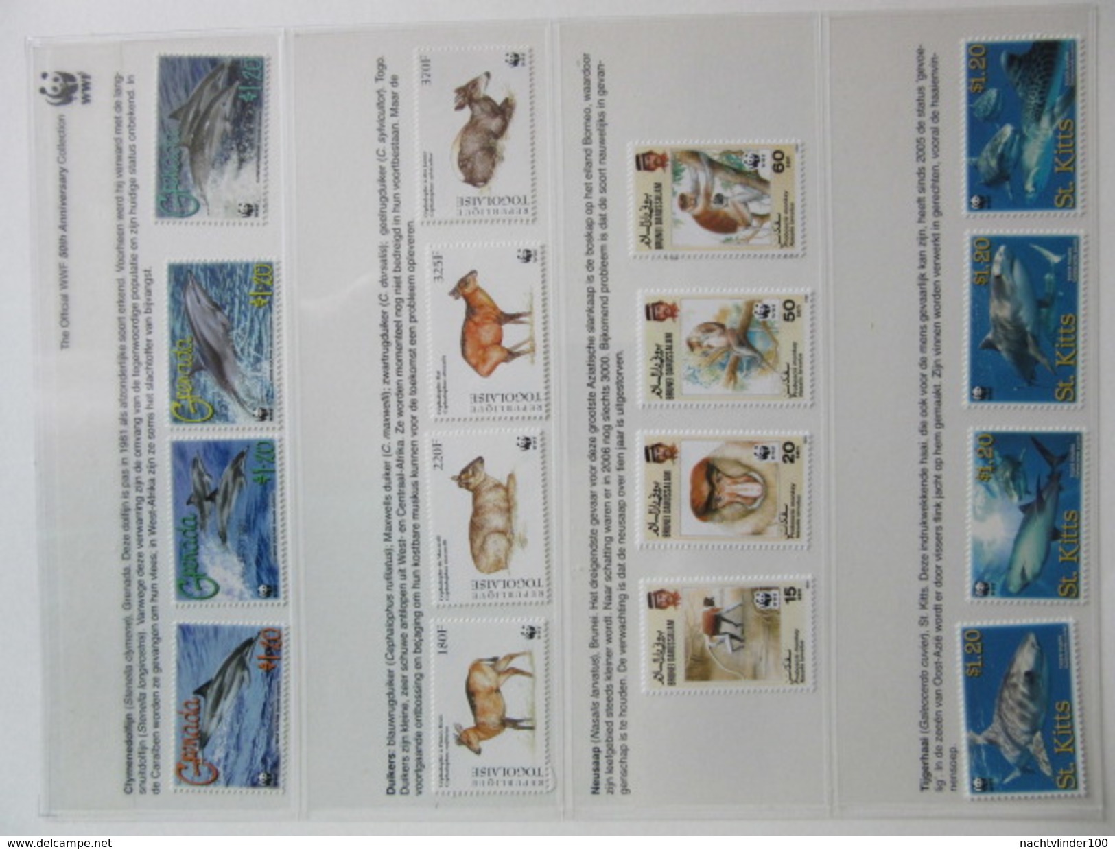 FAUNA 375 sets of WWF AND ENDANGERED WILDLIFE COLLECTION IN 3 NICE ALBUMS ! Ndw PF/MNH