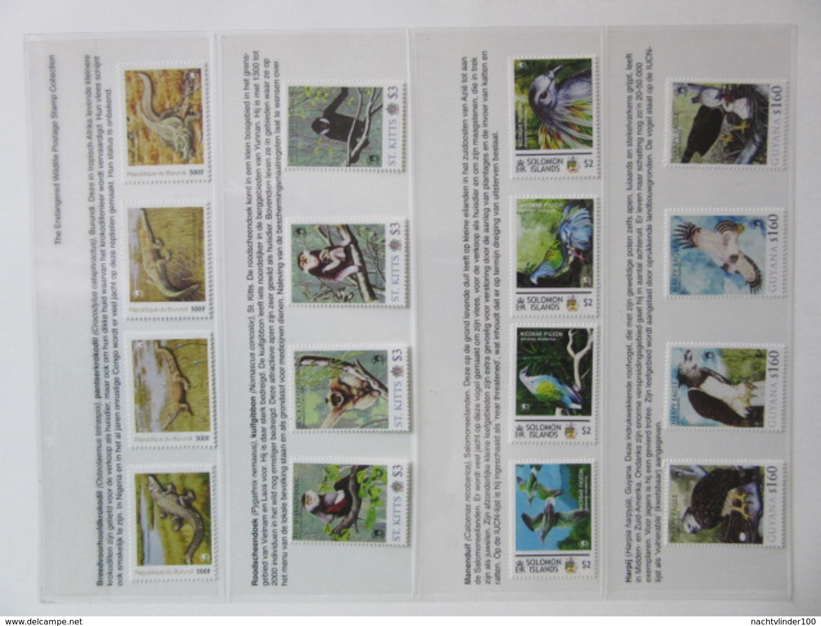 FAUNA 375 sets of WWF AND ENDANGERED WILDLIFE COLLECTION IN 3 NICE ALBUMS ! Ndw PF/MNH