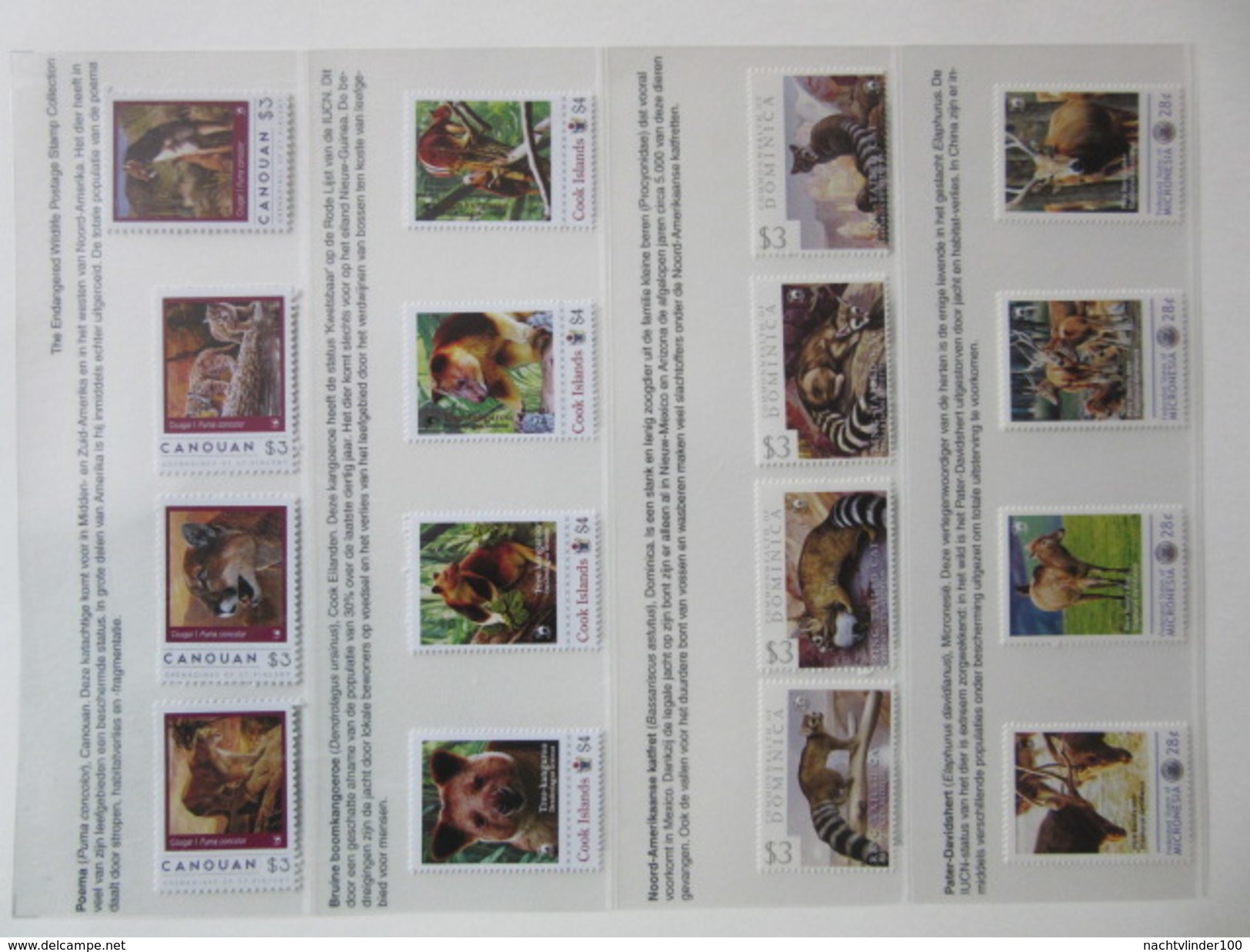 FAUNA 375 sets of WWF AND ENDANGERED WILDLIFE COLLECTION IN 3 NICE ALBUMS ! Ndw PF/MNH