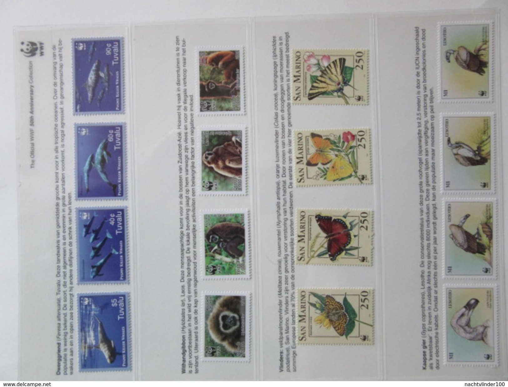 FAUNA 375 sets of WWF AND ENDANGERED WILDLIFE COLLECTION IN 3 NICE ALBUMS ! Ndw PF/MNH