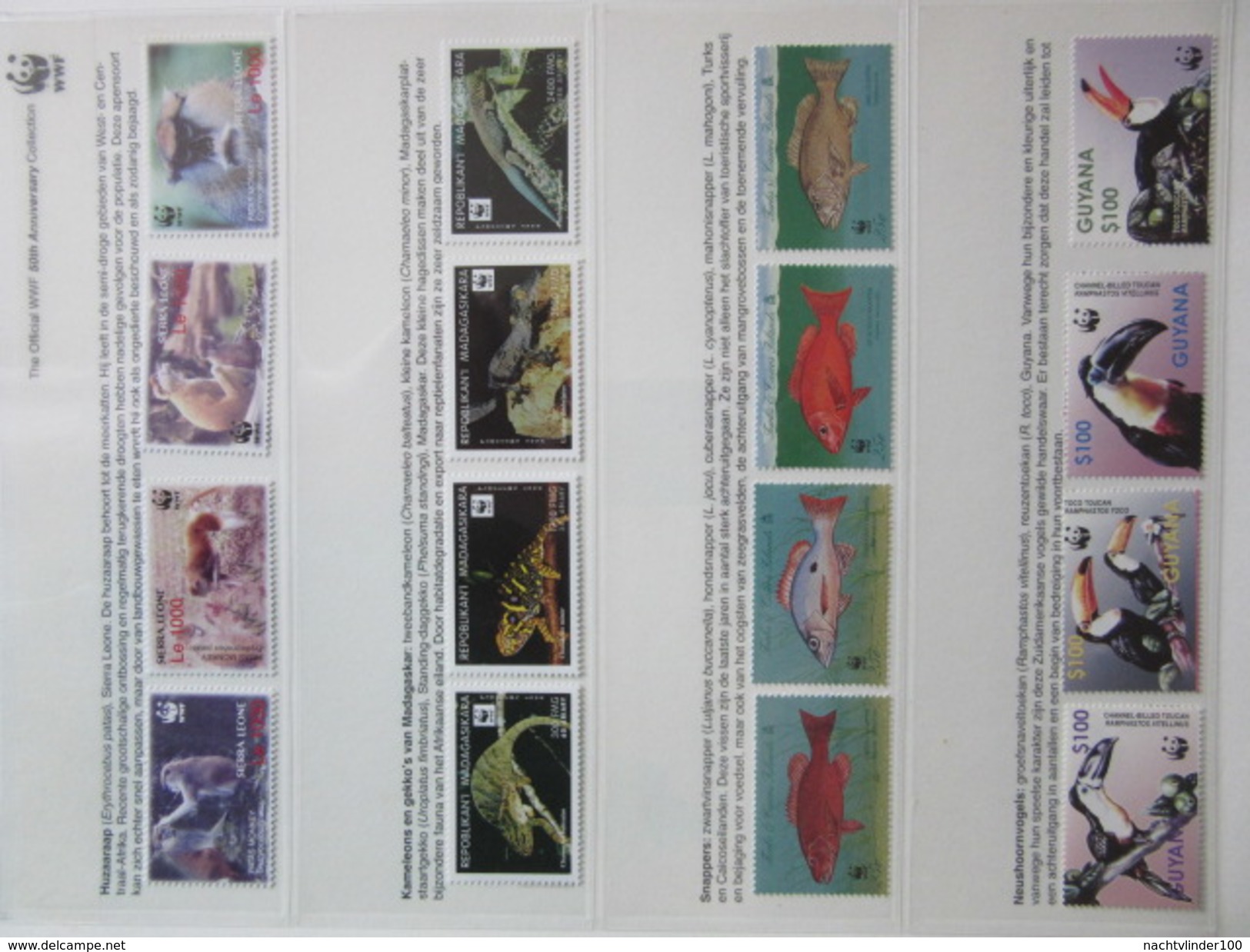 FAUNA 375 sets of WWF AND ENDANGERED WILDLIFE COLLECTION IN 3 NICE ALBUMS ! Ndw PF/MNH