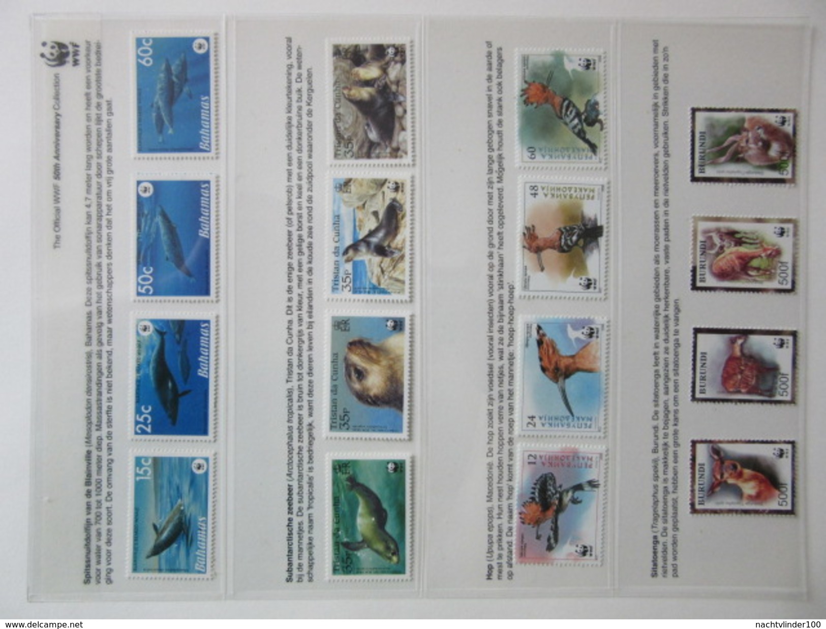 FAUNA 375 sets of WWF AND ENDANGERED WILDLIFE COLLECTION IN 3 NICE ALBUMS ! Ndw PF/MNH