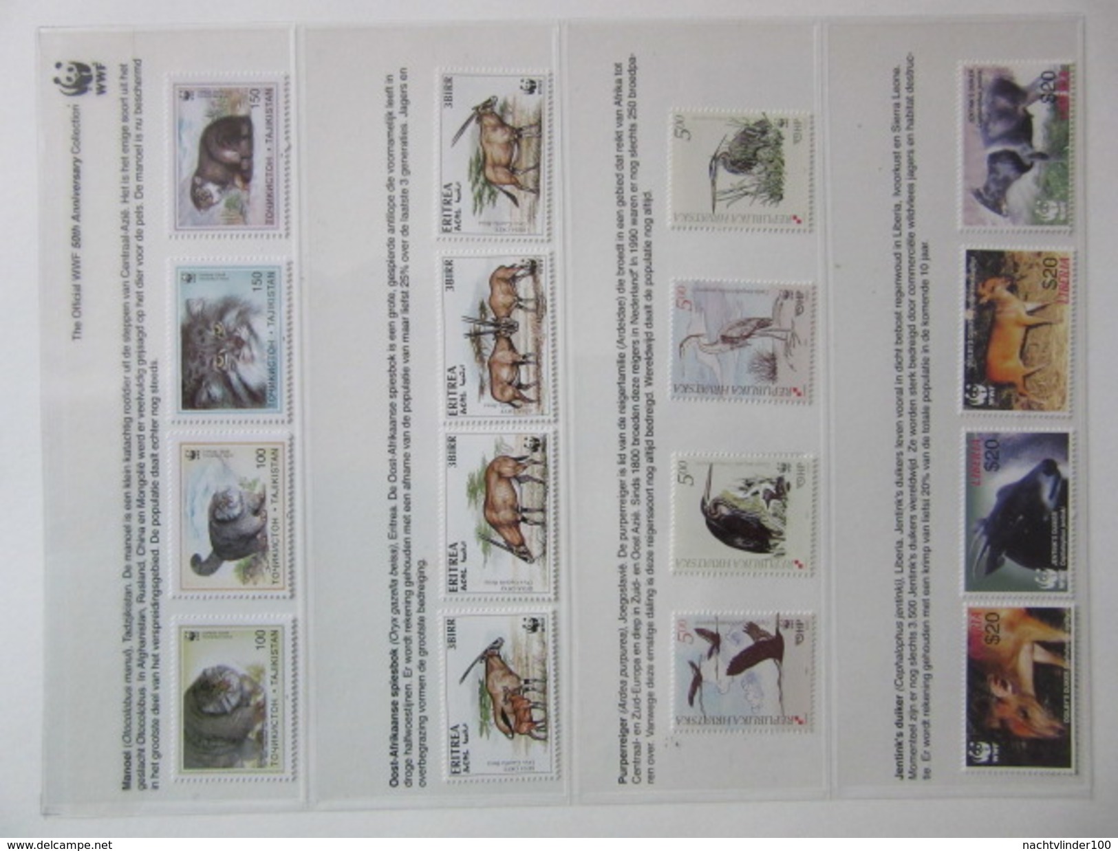 FAUNA 375 sets of WWF AND ENDANGERED WILDLIFE COLLECTION IN 3 NICE ALBUMS ! Ndw PF/MNH