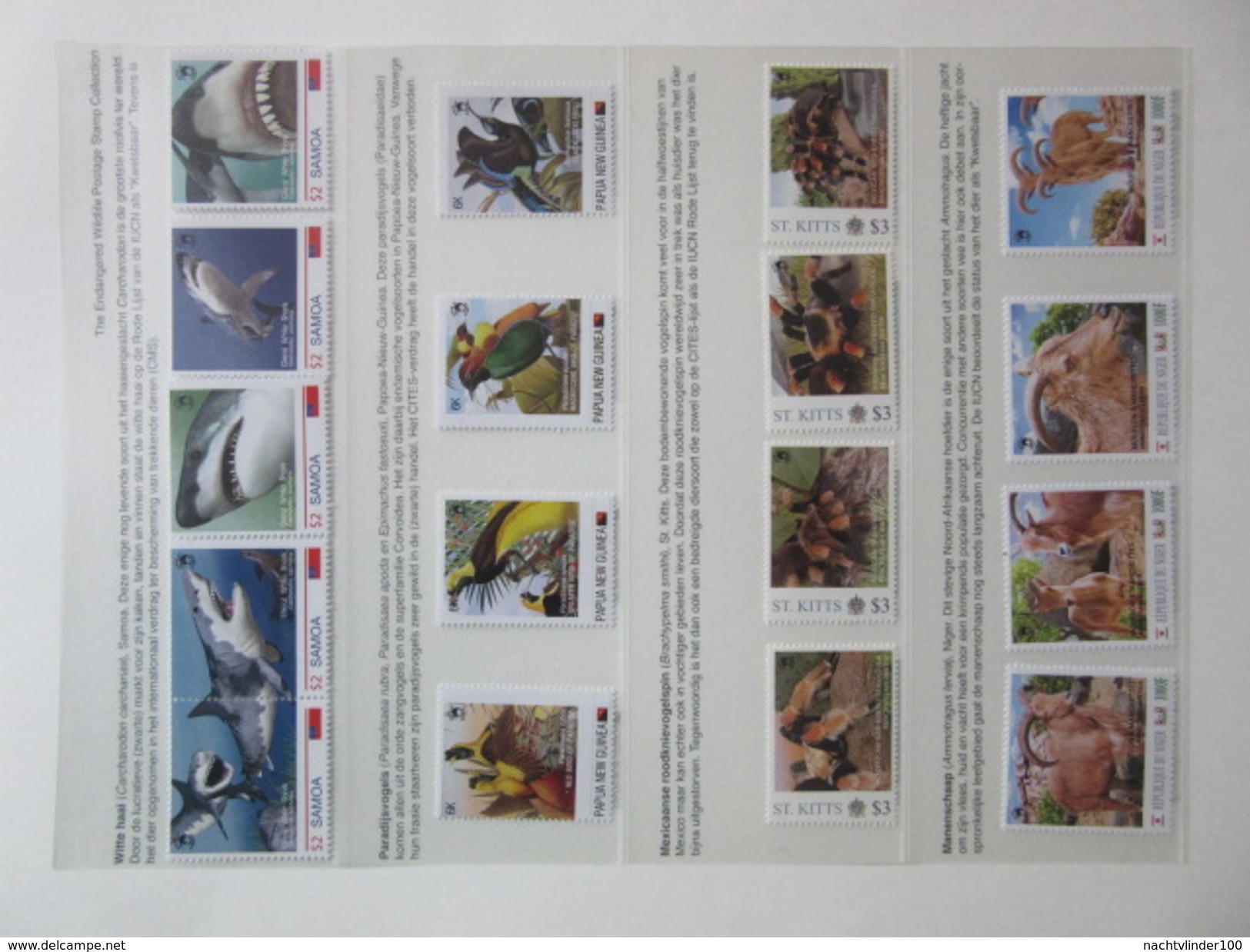 FAUNA 375 sets of WWF AND ENDANGERED WILDLIFE COLLECTION IN 3 NICE ALBUMS ! Ndw PF/MNH