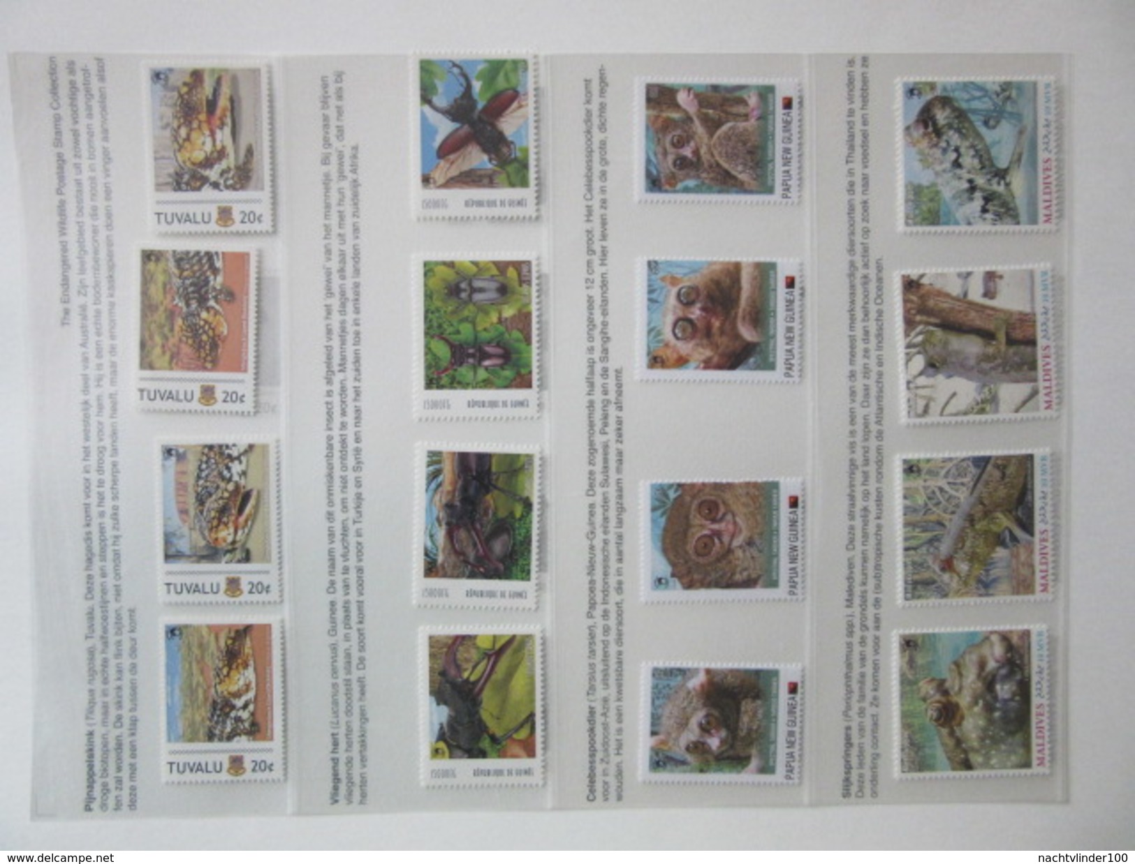 FAUNA 375 sets of WWF AND ENDANGERED WILDLIFE COLLECTION IN 3 NICE ALBUMS ! Ndw PF/MNH