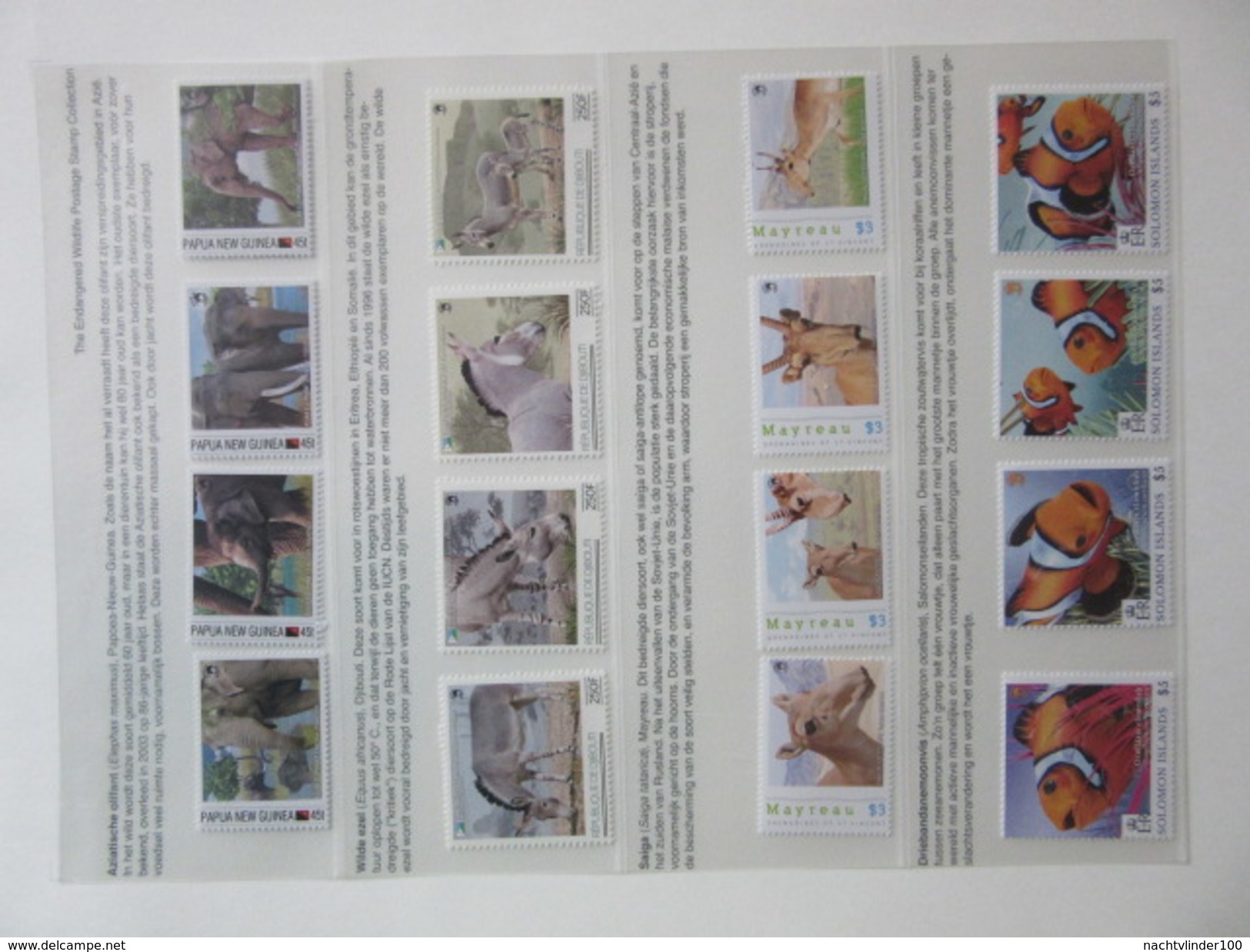 FAUNA 375 sets of WWF AND ENDANGERED WILDLIFE COLLECTION IN 3 NICE ALBUMS ! Ndw PF/MNH