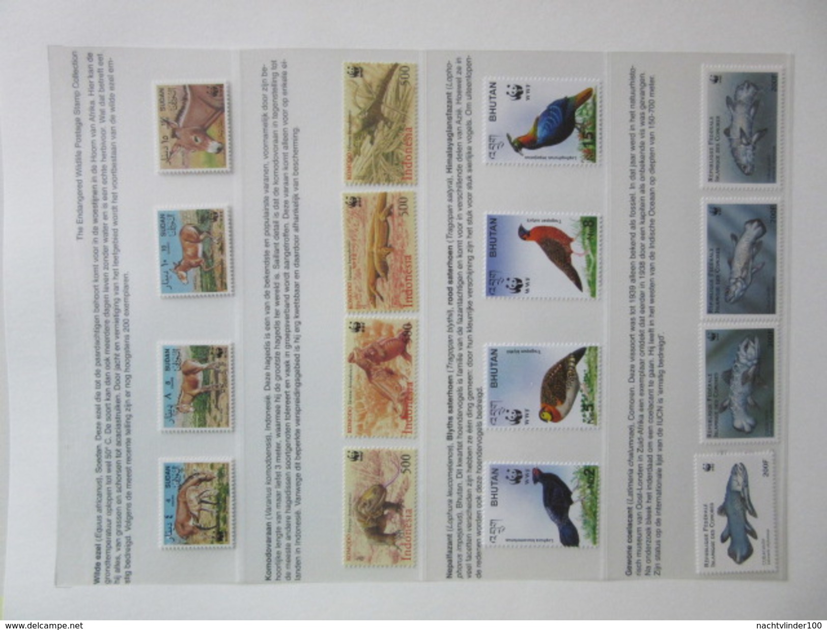 FAUNA 375 sets of WWF AND ENDANGERED WILDLIFE COLLECTION IN 3 NICE ALBUMS ! Ndw PF/MNH