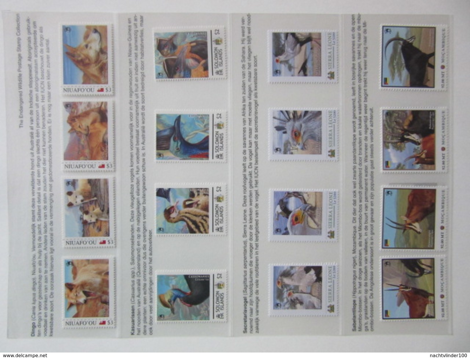 FAUNA 375 sets of WWF AND ENDANGERED WILDLIFE COLLECTION IN 3 NICE ALBUMS ! Ndw PF/MNH