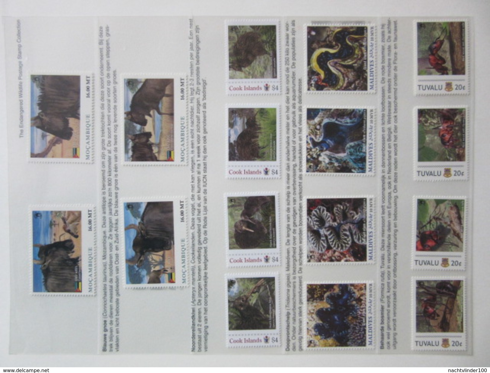 FAUNA 375 sets of WWF AND ENDANGERED WILDLIFE COLLECTION IN 3 NICE ALBUMS ! Ndw PF/MNH