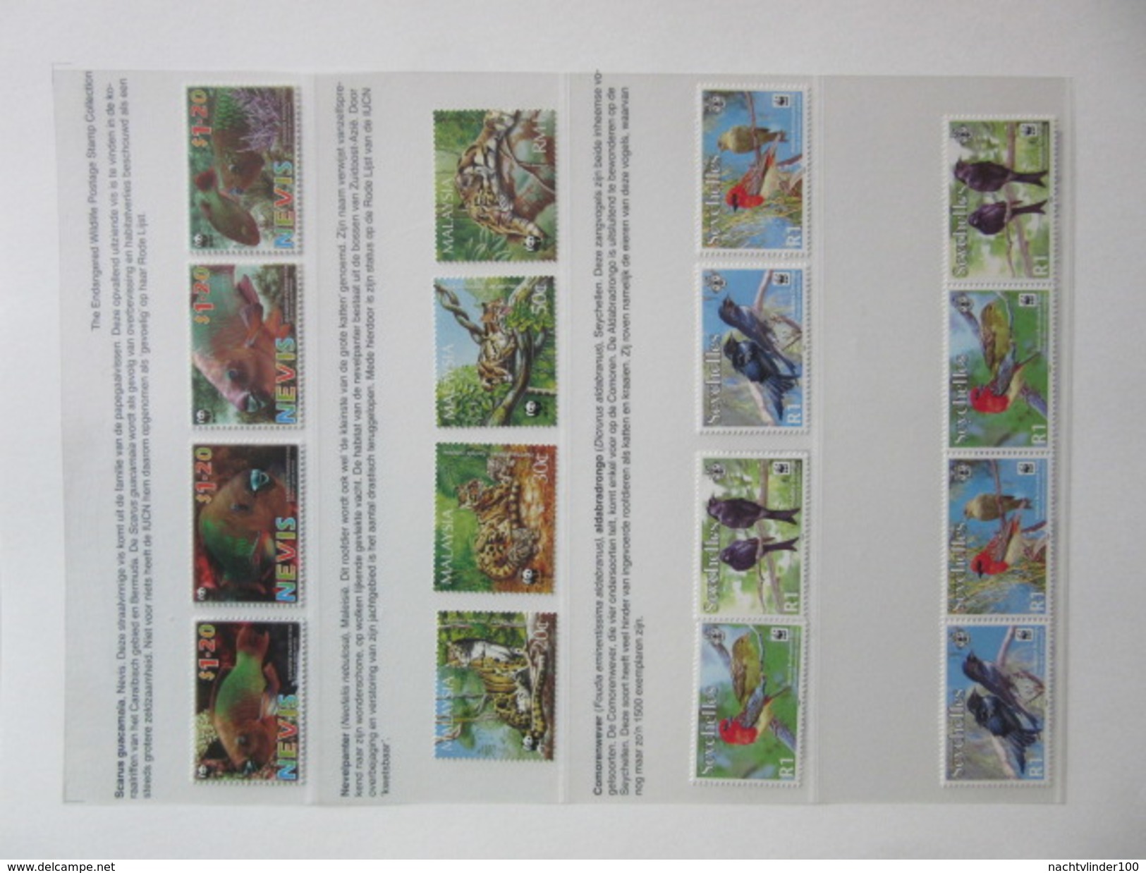 FAUNA 375 sets of WWF AND ENDANGERED WILDLIFE COLLECTION IN 3 NICE ALBUMS ! Ndw PF/MNH