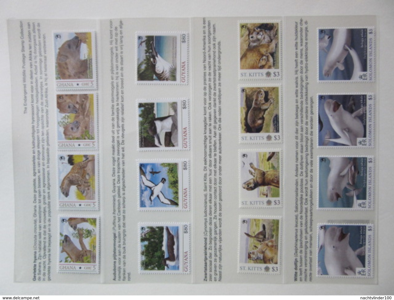 FAUNA 375 sets of WWF AND ENDANGERED WILDLIFE COLLECTION IN 3 NICE ALBUMS ! Ndw PF/MNH