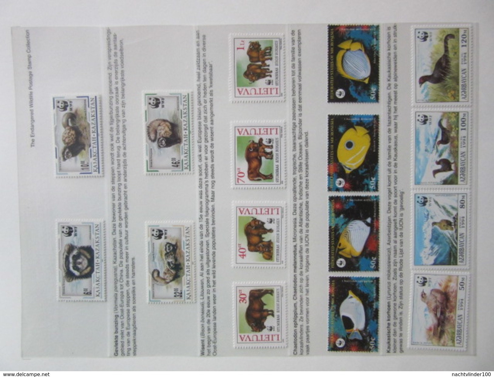 FAUNA 375 sets of WWF AND ENDANGERED WILDLIFE COLLECTION IN 3 NICE ALBUMS ! Ndw PF/MNH