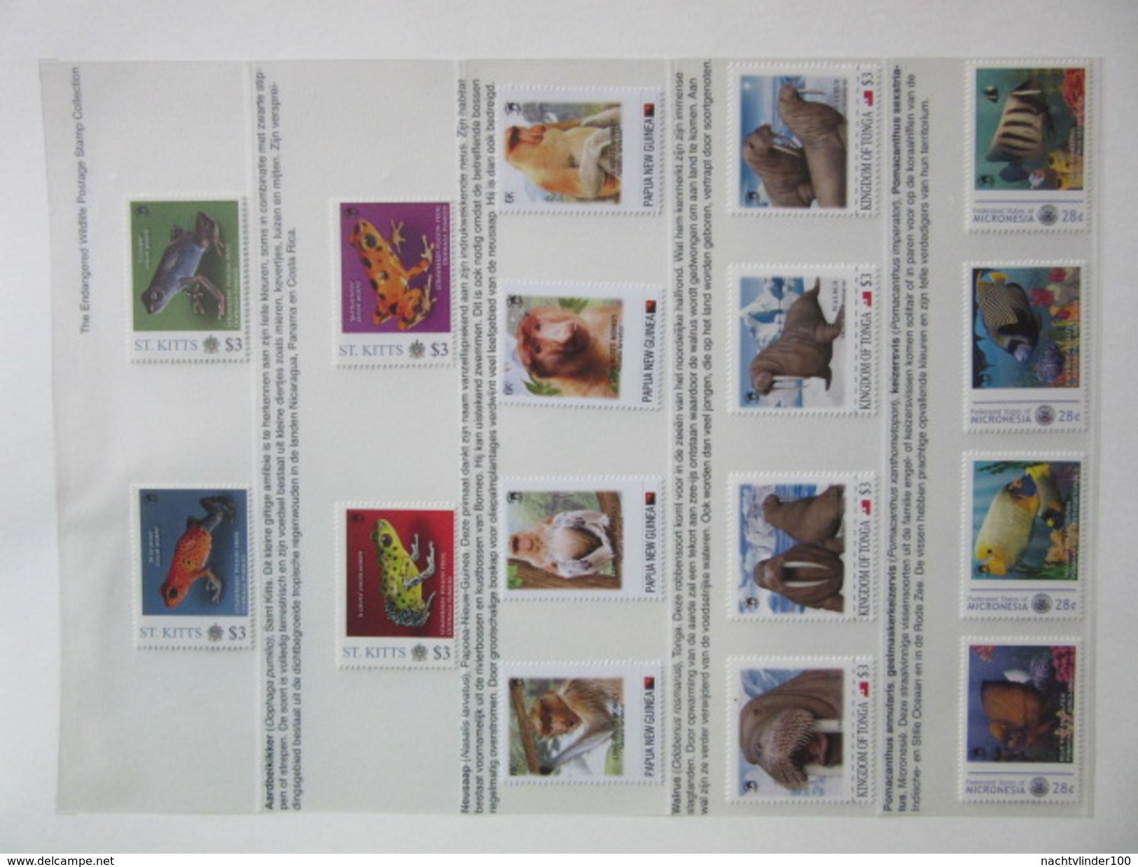 FAUNA 375 sets of WWF AND ENDANGERED WILDLIFE COLLECTION IN 3 NICE ALBUMS ! Ndw PF/MNH