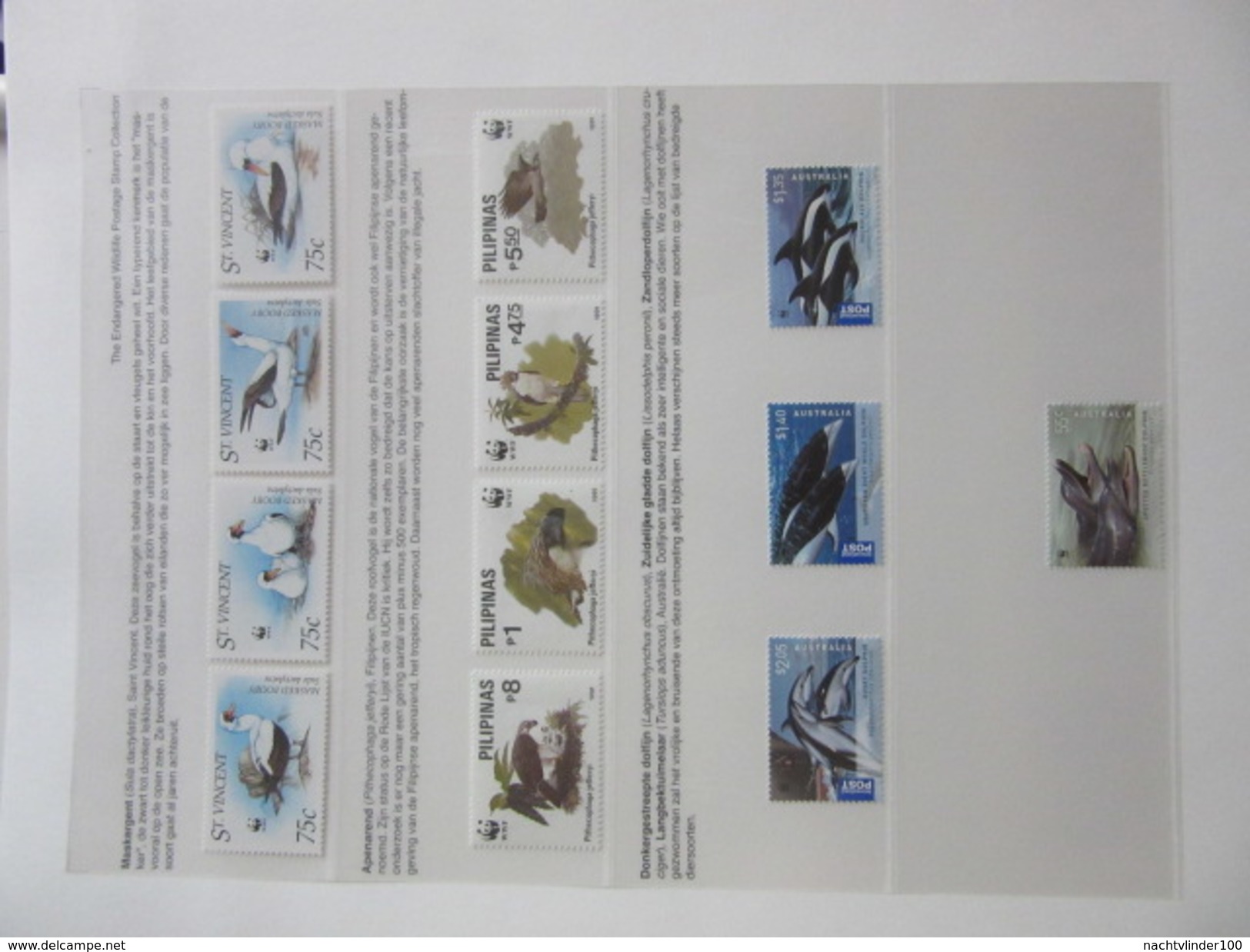 FAUNA 375 sets of WWF AND ENDANGERED WILDLIFE COLLECTION IN 3 NICE ALBUMS ! Ndw PF/MNH