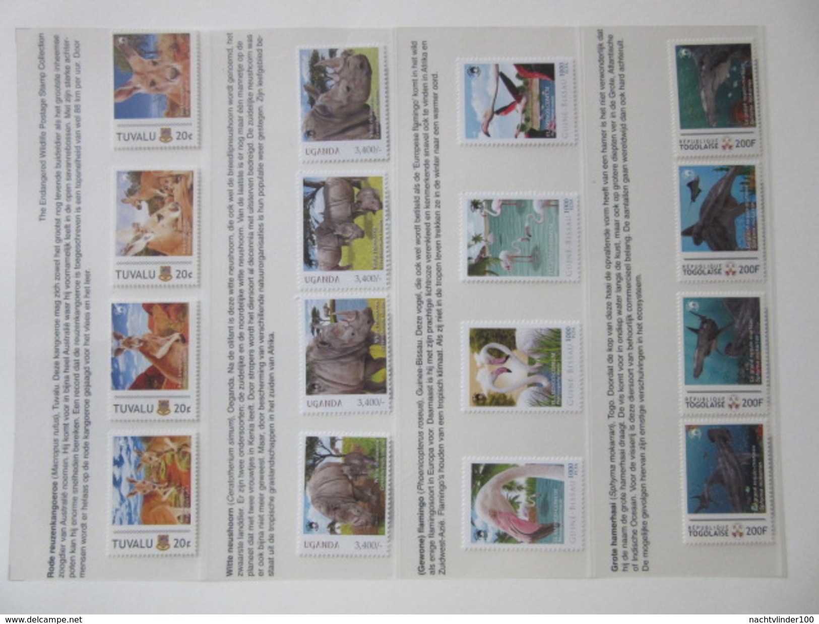 FAUNA 375 sets of WWF AND ENDANGERED WILDLIFE COLLECTION IN 3 NICE ALBUMS ! Ndw PF/MNH