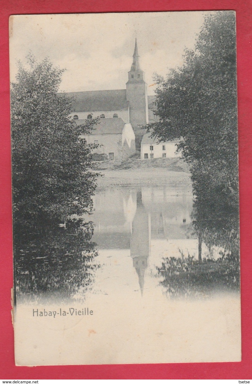 Habay-la-Vieille ... Aucune Dénomination ... Vue De L'Eglise Et Maisons Environnantes - 1908 ( Voir Verso ) - Habay