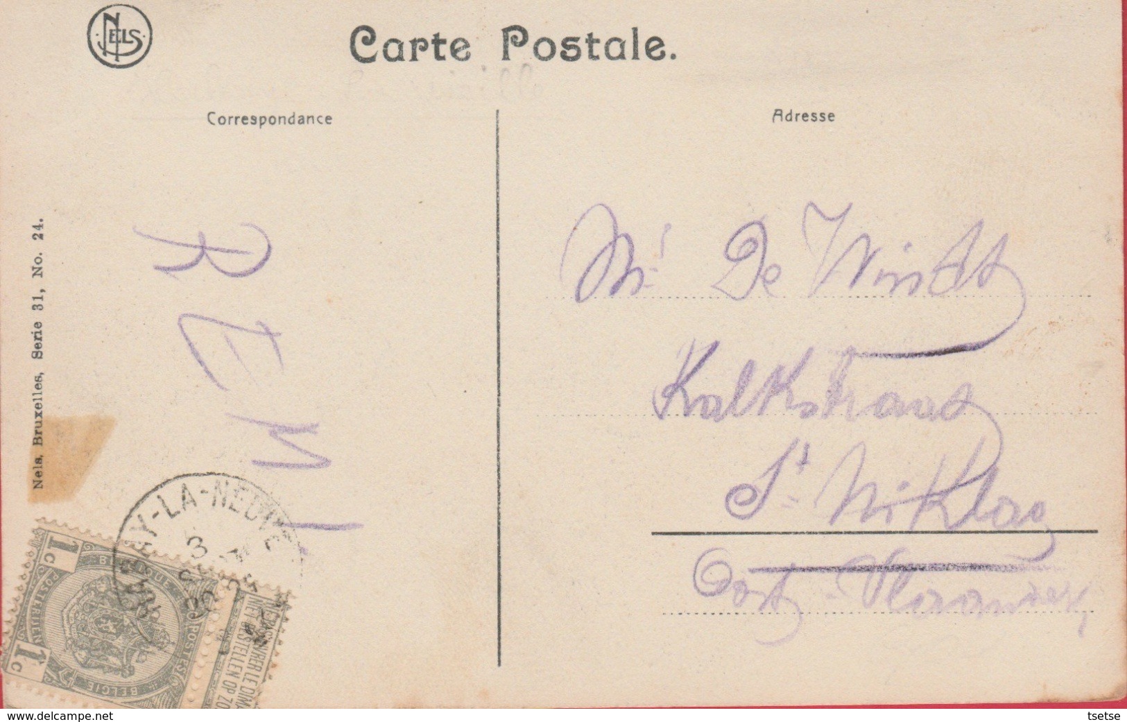 Habay-la-Vieille ... Aucune Dénomination ... Vue De L'Eglise Et Maisons Environnantes - 1908 ( Voir Verso ) - Habay