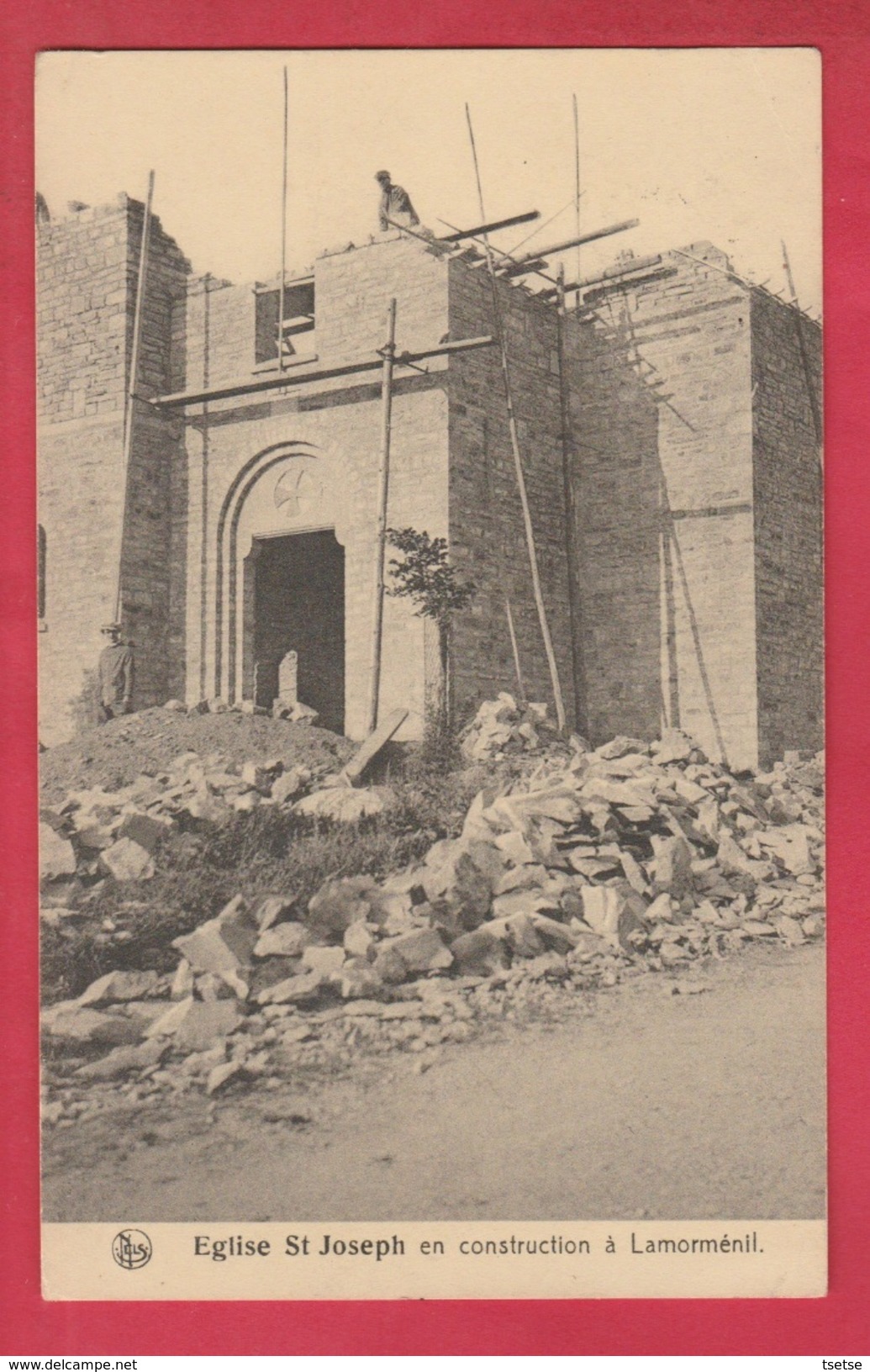Lamorménil -Eglise St. Joseph En Construction - 193? ( Voir Verso, Spécial ) - Manhay