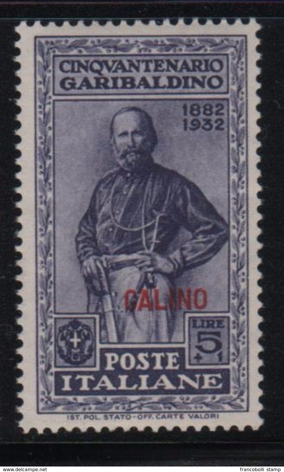 1932 Egeo Garibaldi 5 L. MNH - Egée (Calino)