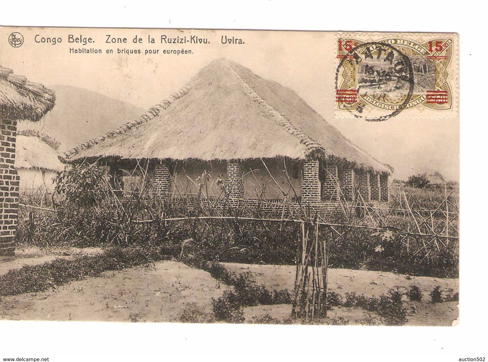 Belgisch Congo Belge CP Zone Ruzizi-Kivu Uvira C .Matadi V.Bruxelles PR4822 - Lettres & Documents