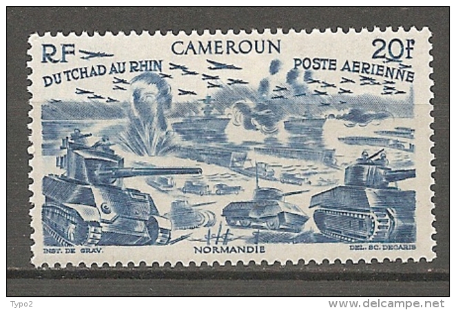 CAMEROUN - PA Yv. N° 35  * 20f  Tchad Au Rhin  Cote 1,9 Euro BE  2 Scans - Airmail