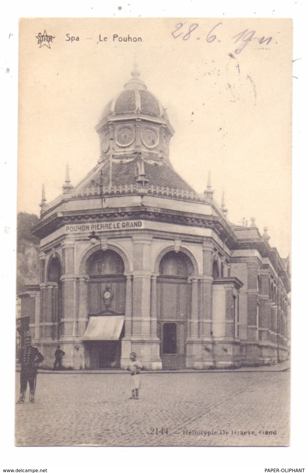 B 4900 SPA, Le Pouhon, 1911, Belgischer Polizist - Spa