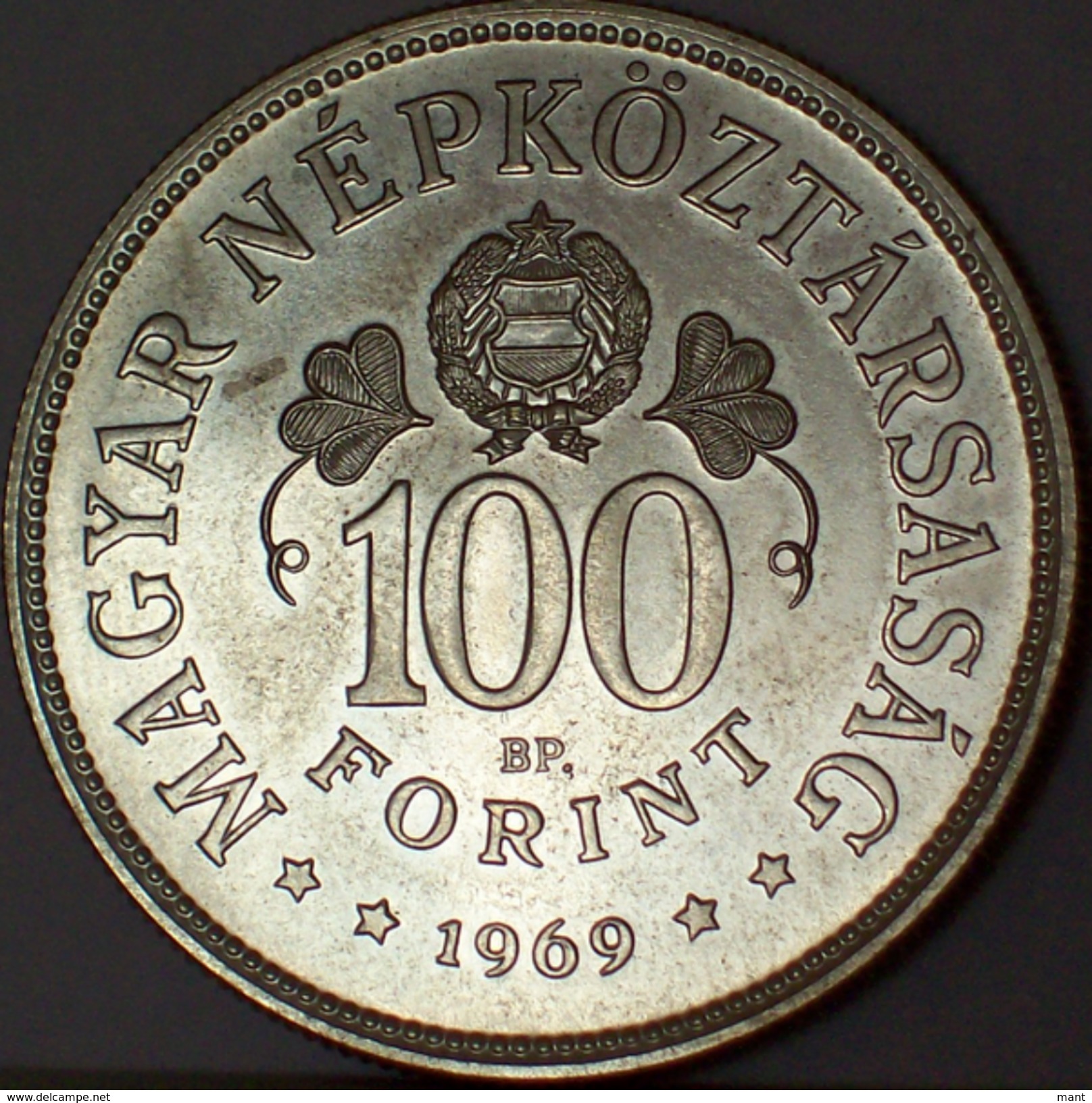 UNGHERIA 100 Forint 1969 Argento Silver - Ungheria