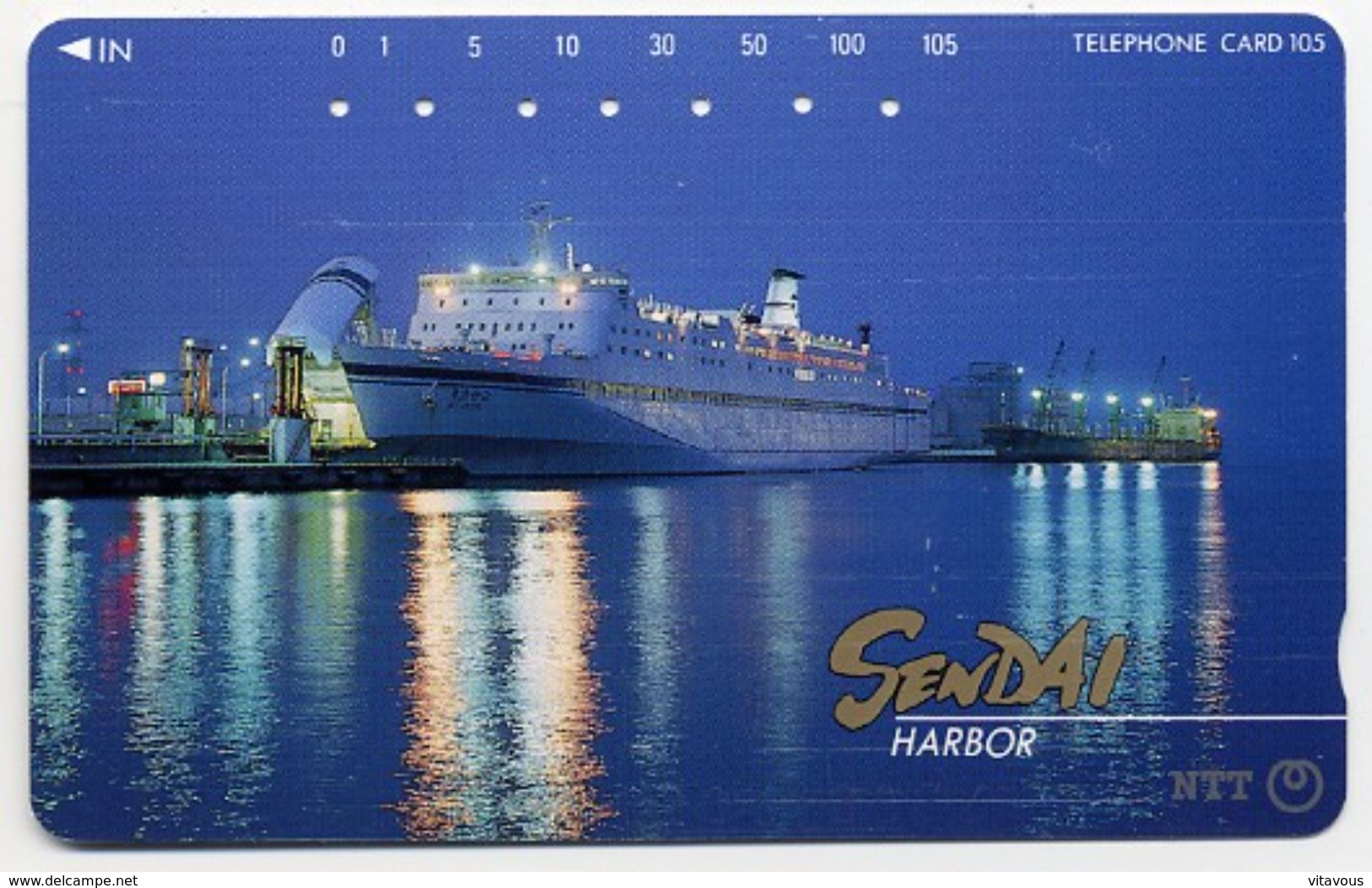 Bateau Boat Paquebot SENDAI HARBOR Télécarte Telefonkarten Phonecard (D.122) - Japon