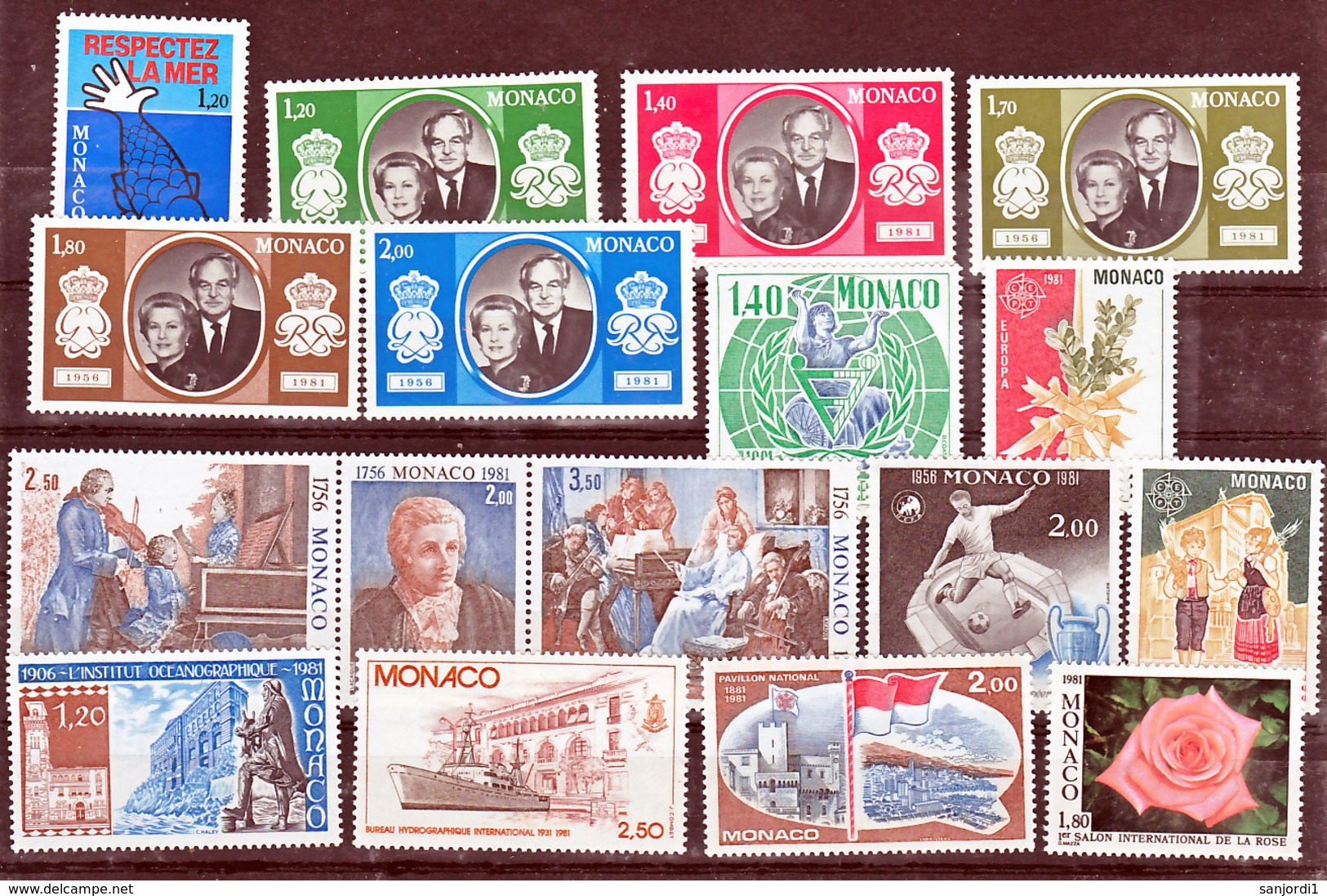 Monaco 1981 Année Complète Postes 1264 à 1305 BF Sur Demande Au Lieu Des 1302/05  Neuf ** TB  MnH  Sin Charnela Cote 112 - Komplette Jahrgänge