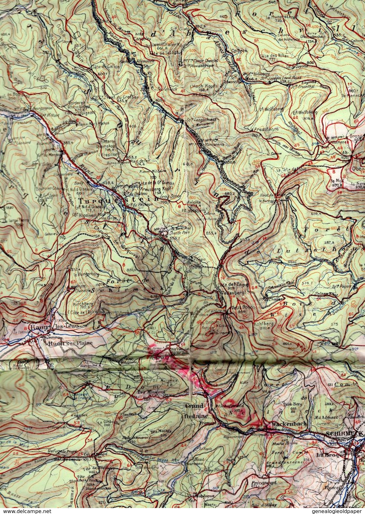 67- MONT SAINT ODILE-VALLEE DE LA BRUCHE-CARTE DES VOSGES-HOTEL VICTOR NEUHAUSER-1965- LE CLUB VOSGIEN-SIEGE STRASBOURG